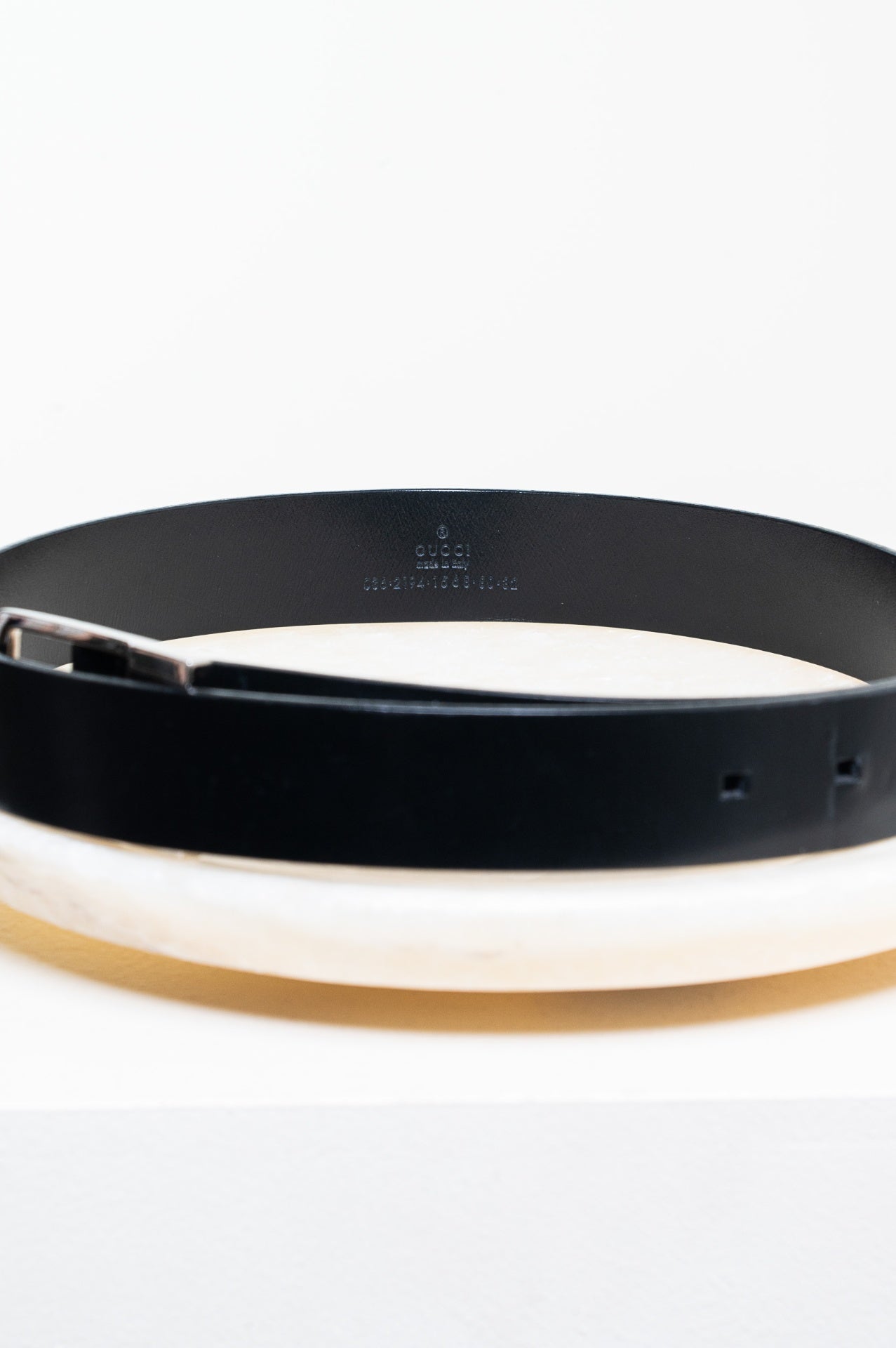 Black Vintage Leather Belt