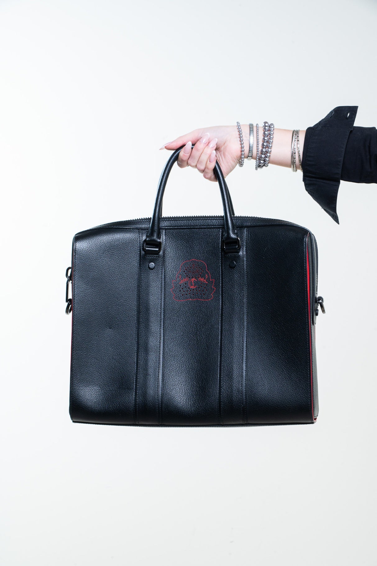 Black Leather Streetwall Briefcase