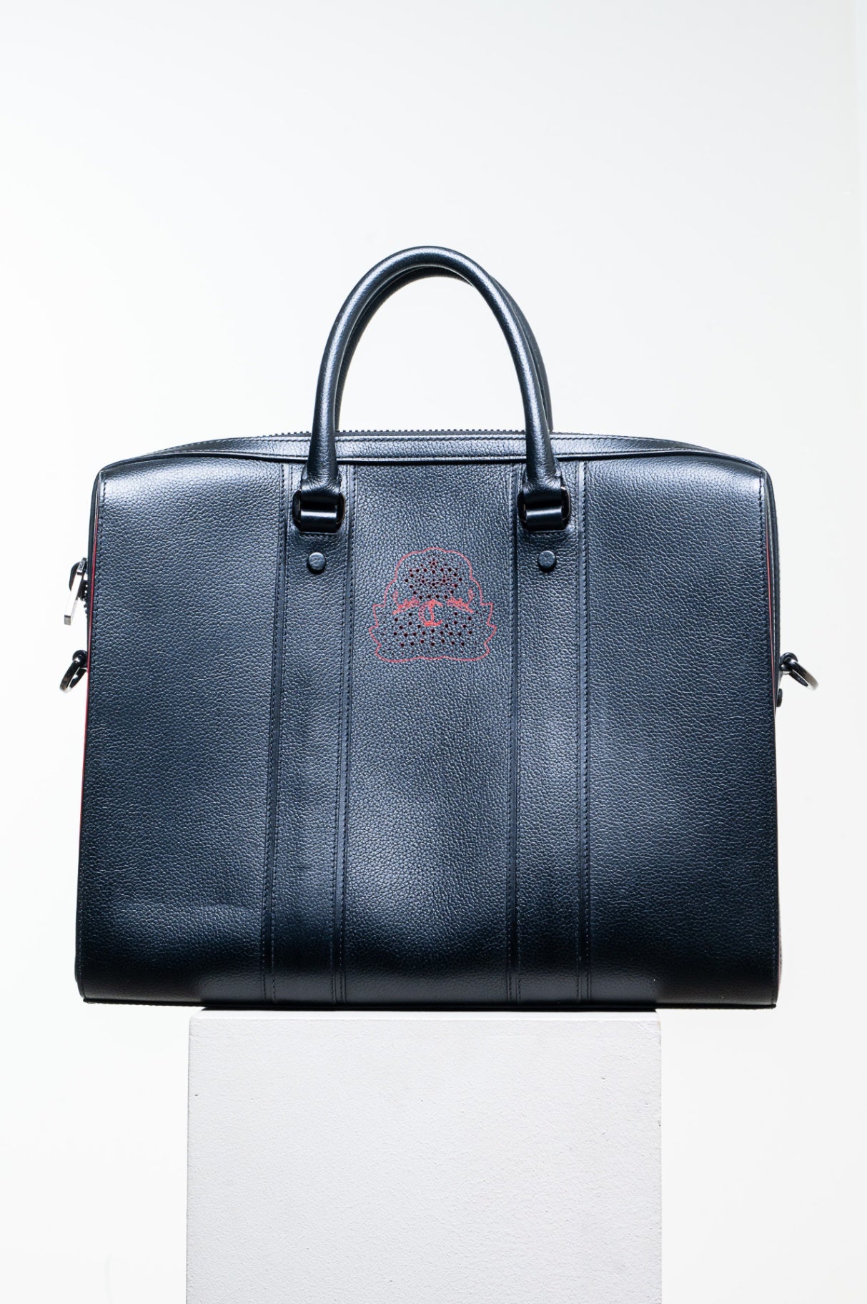Black Leather Streetwall Briefcase