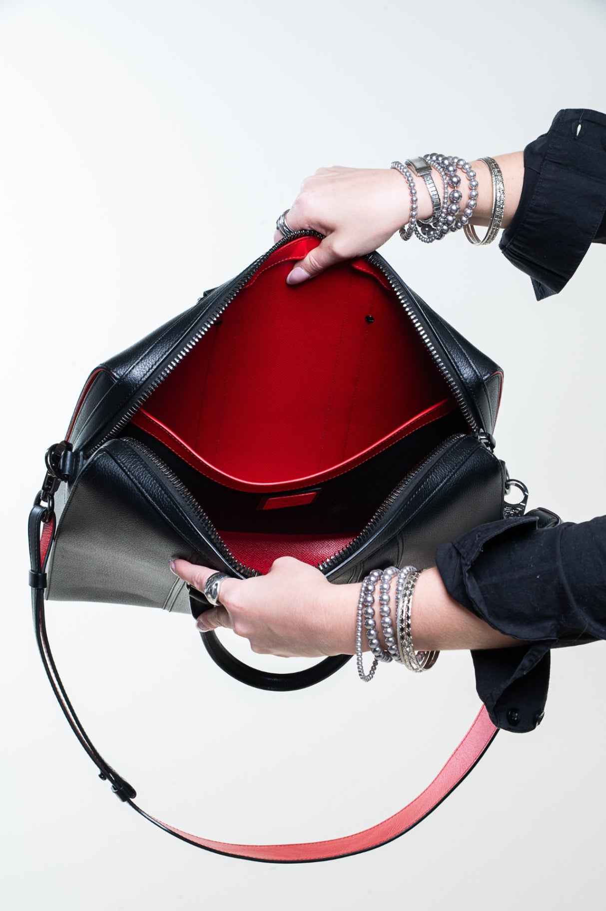 Black Leather Streetwall Briefcase