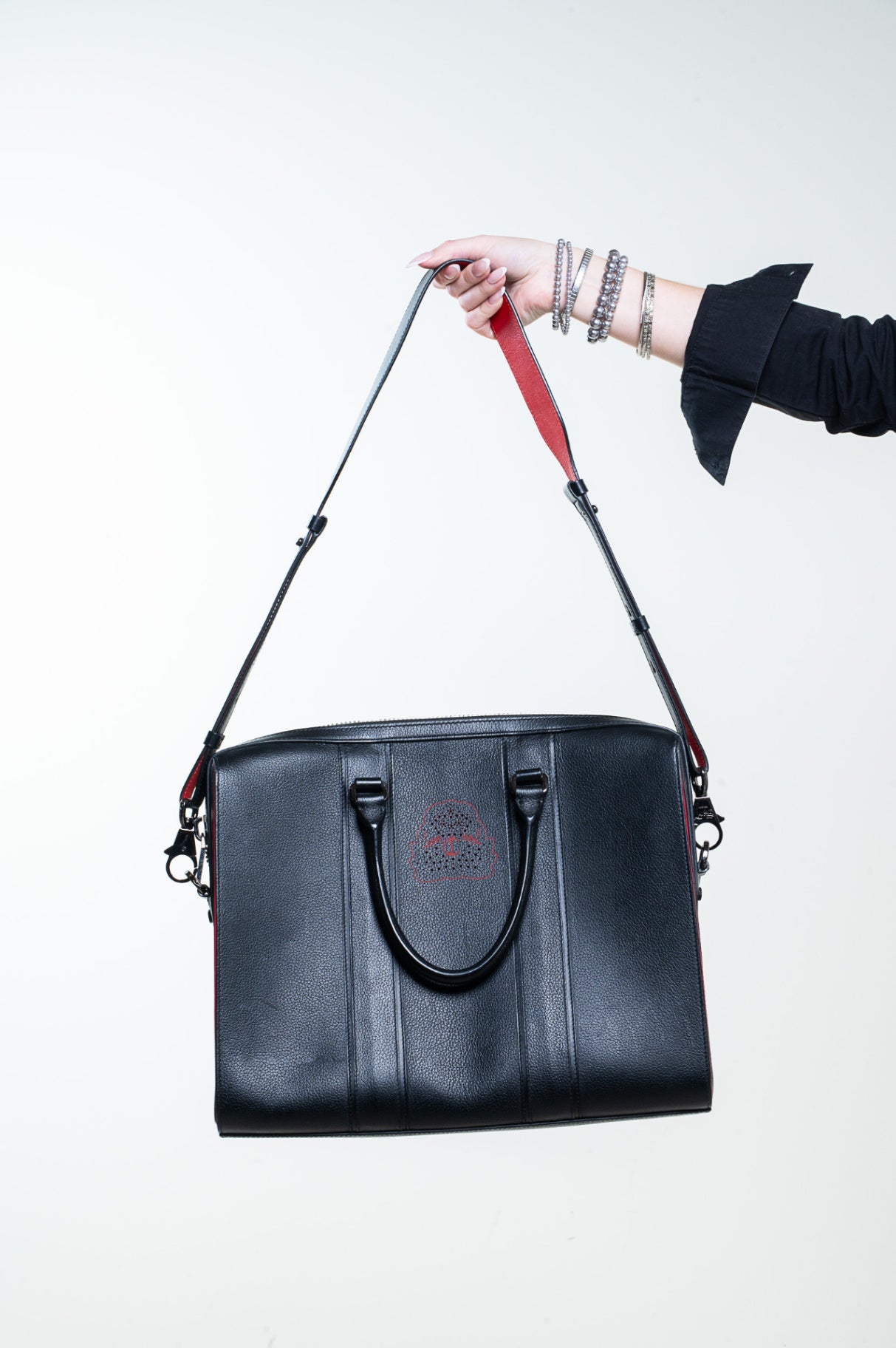 Black Leather Streetwall Briefcase