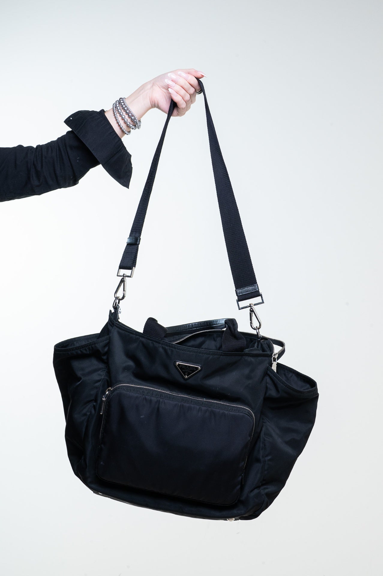Black ReNylon Baby Bag