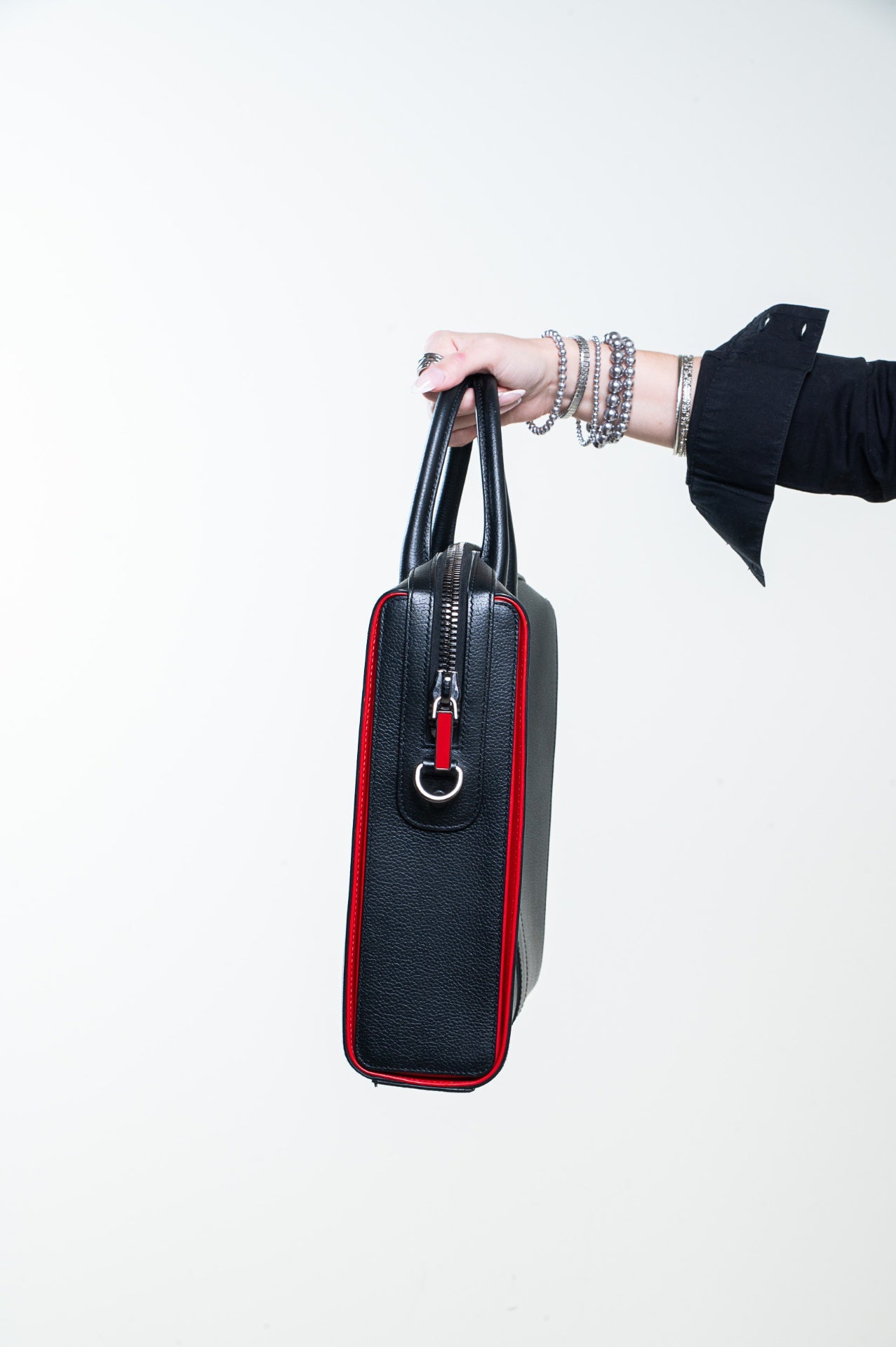 Black Leather Streetwall Briefcase