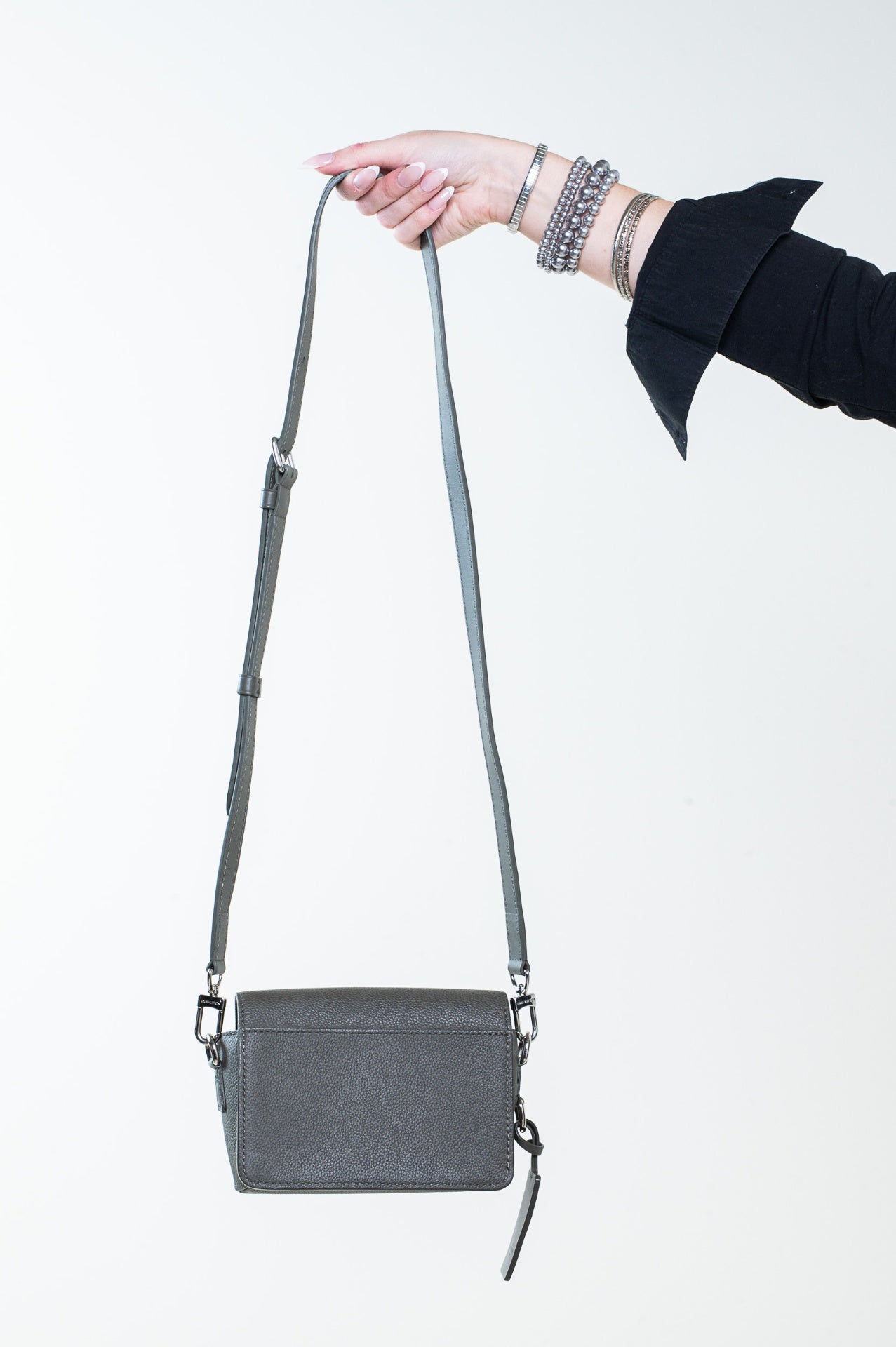 Gray Calfskin Aerogram Fastline Wearable Wallet