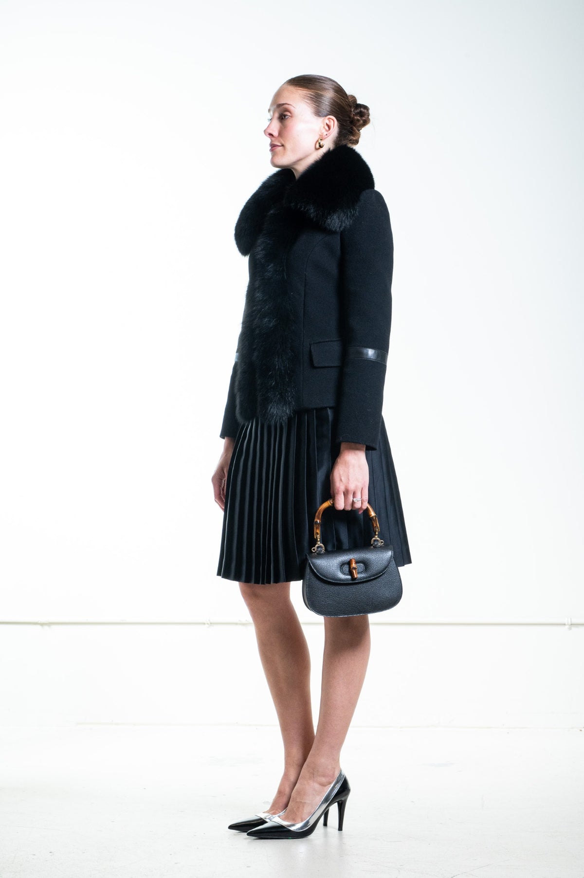 Black Fur Trim Jacket