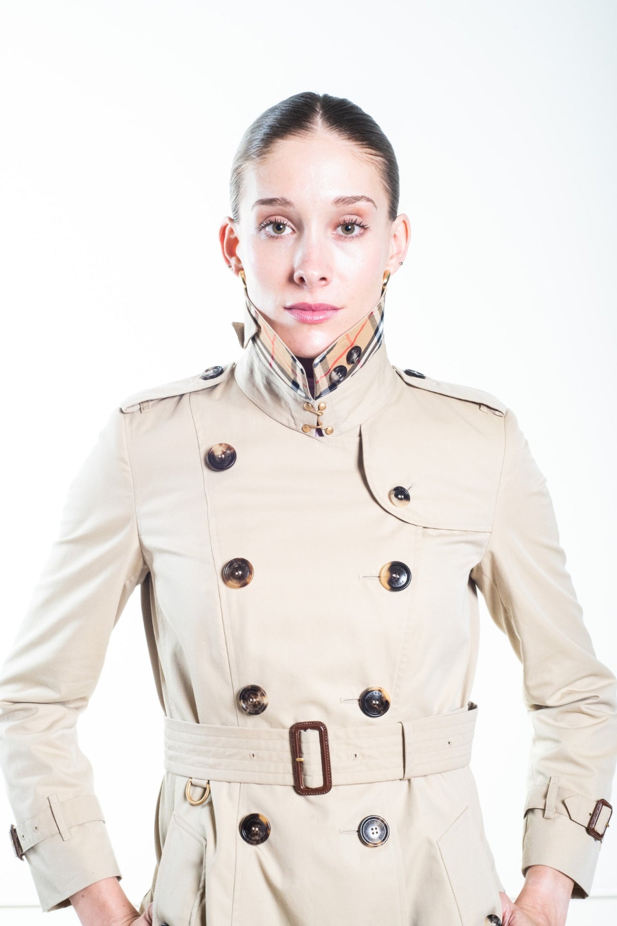 Honey Beige 'The Chelsea' Short Heritage Trench Coat
