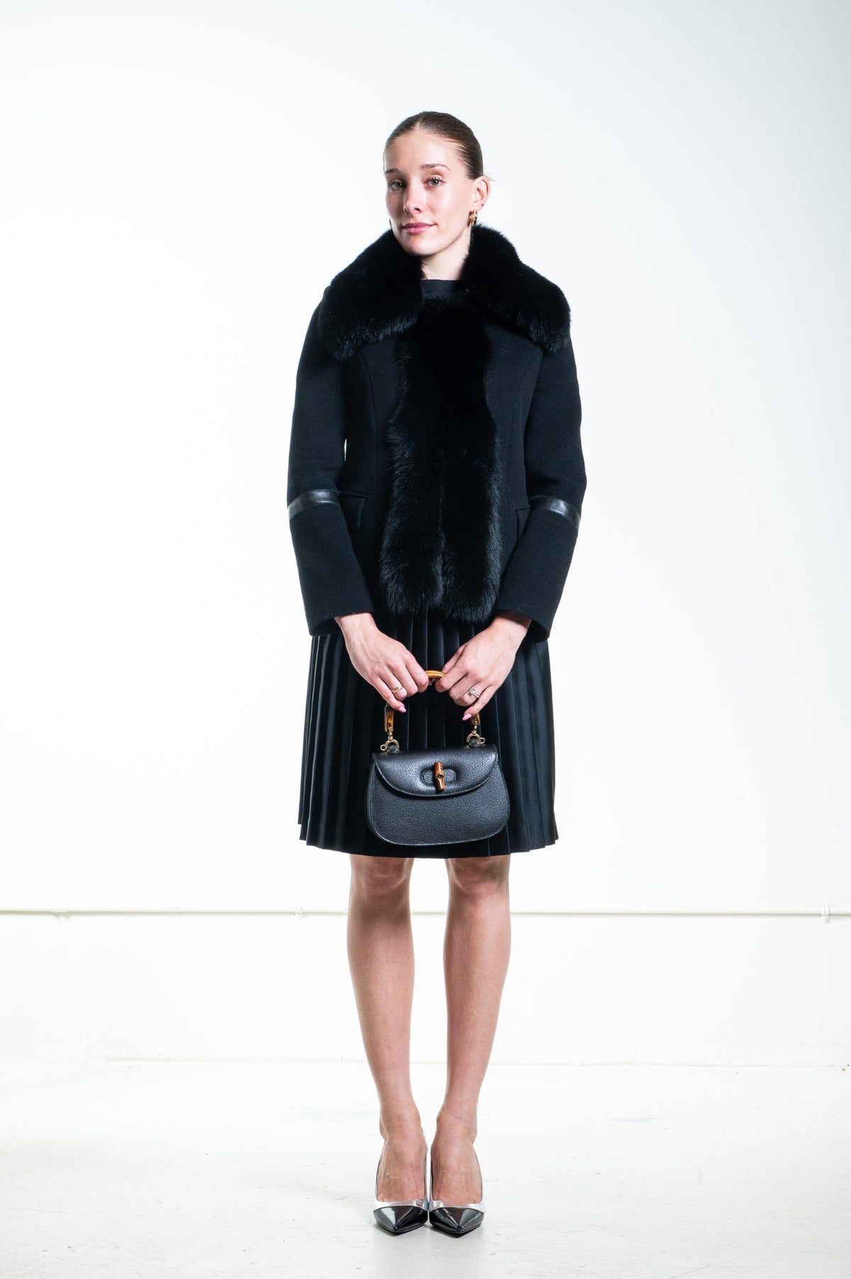 Black Fur Trim Jacket