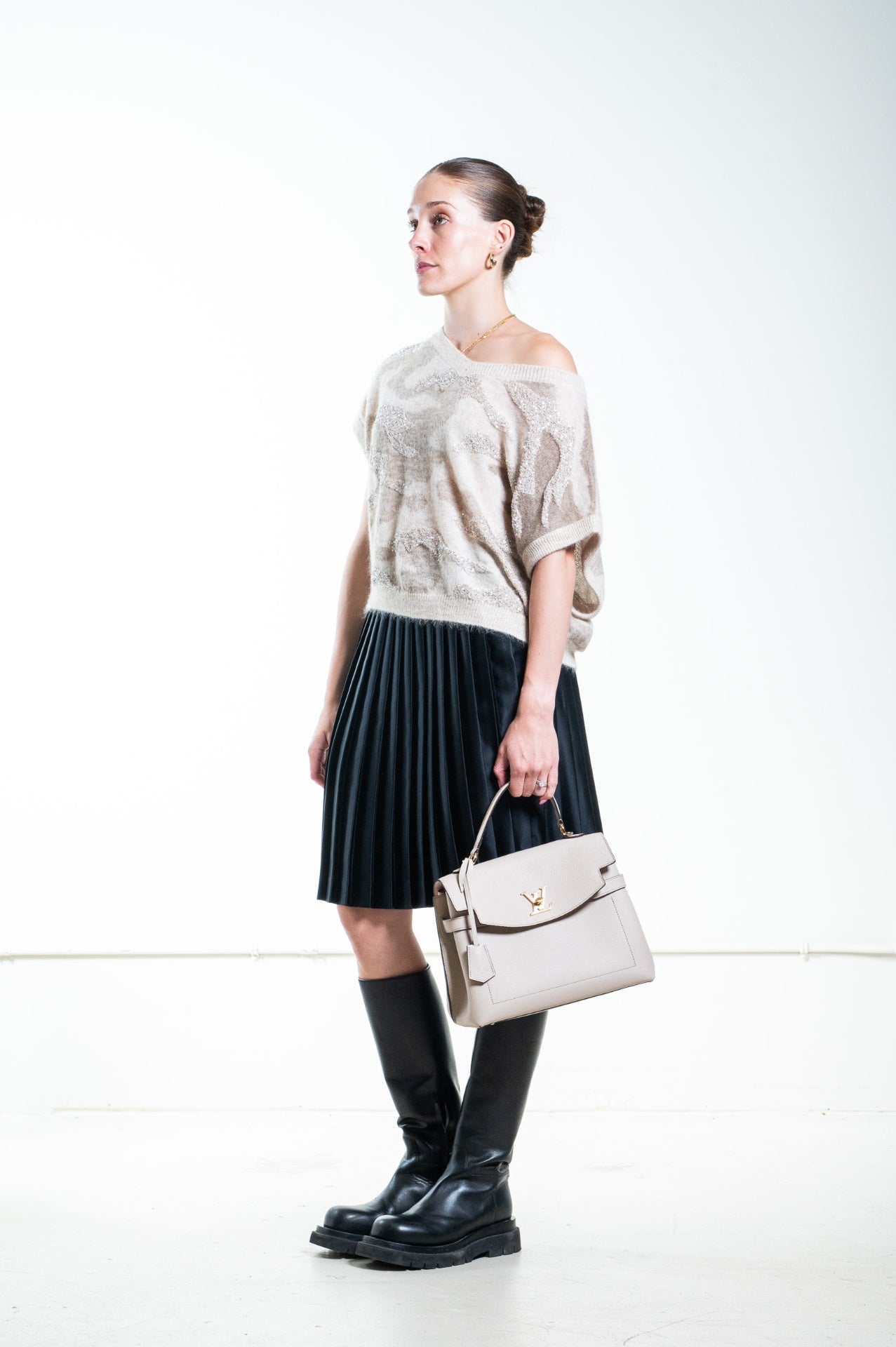 Beige Sequin Vest