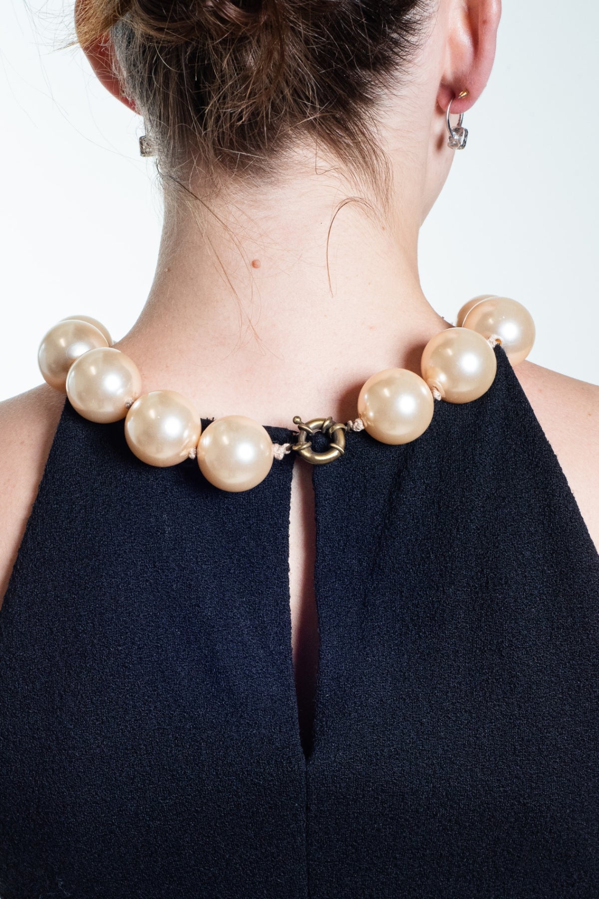 Vintage Black Pearl Necklace Dress