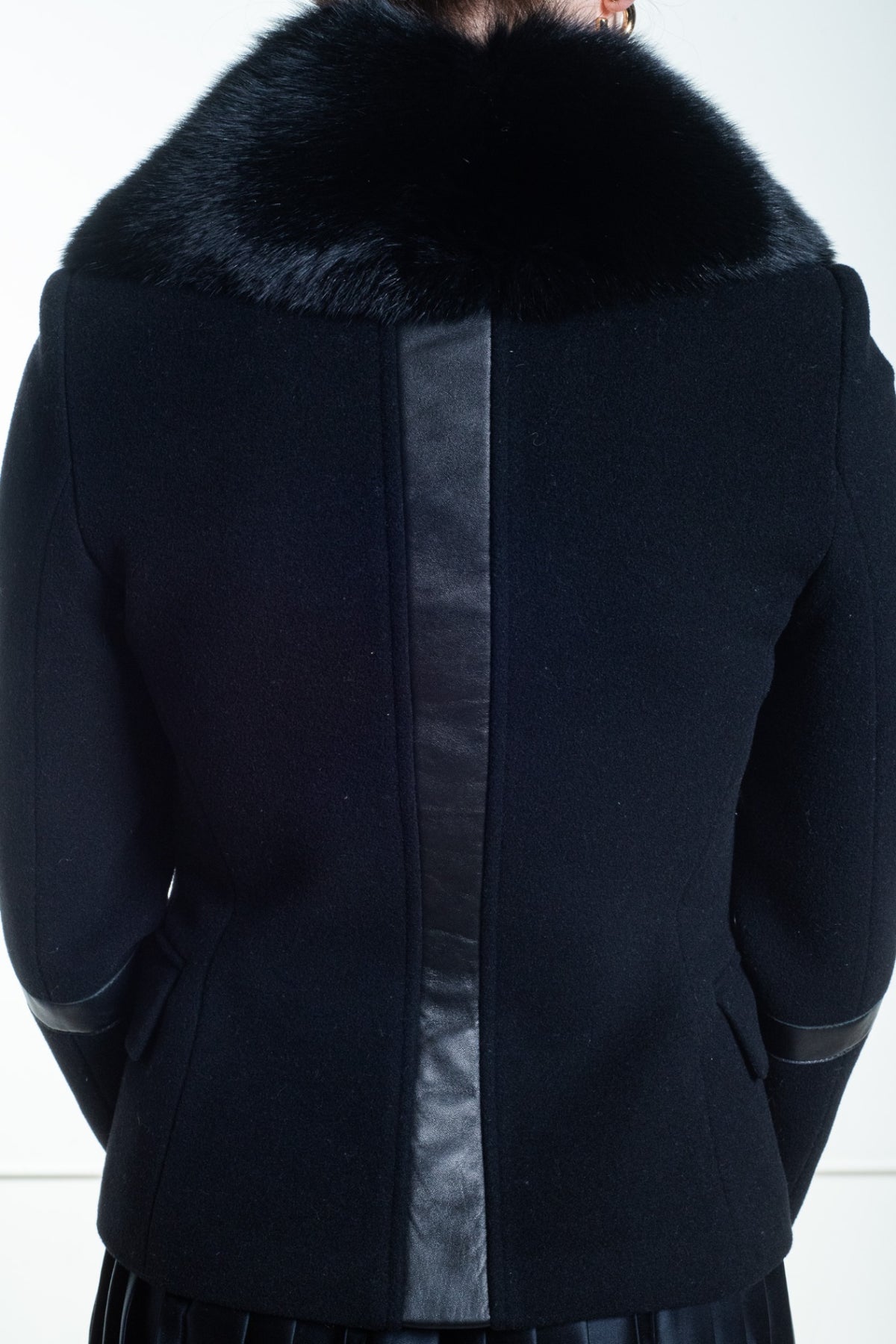 Black Fur Trim Jacket
