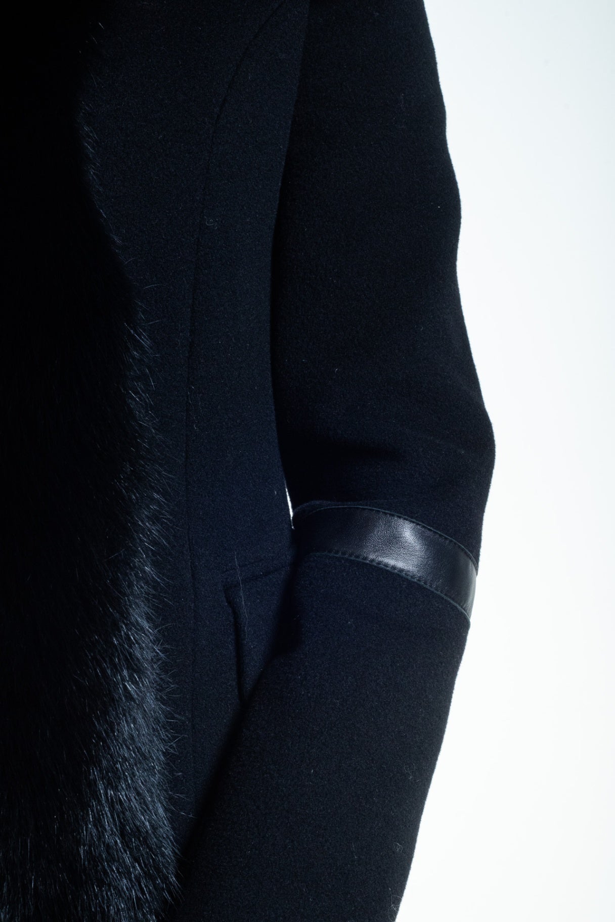 Black Fur Trim Jacket