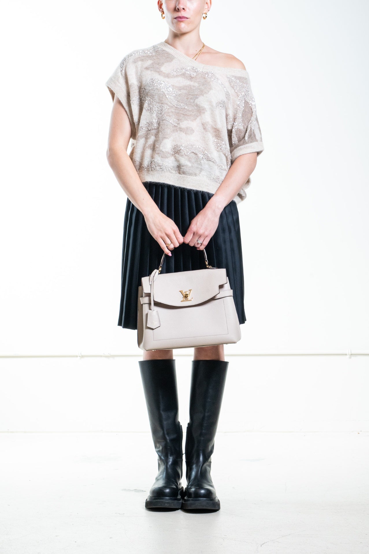 Beige Sequin Vest