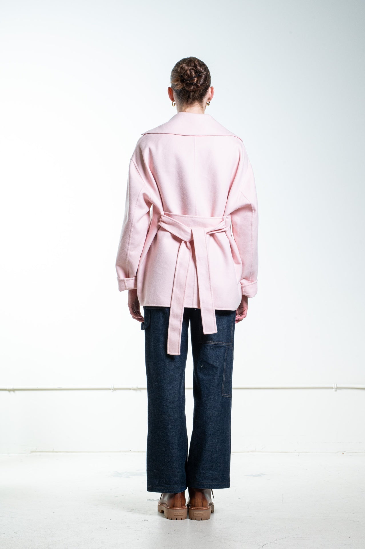 Pink Wool Coat w/ Belt