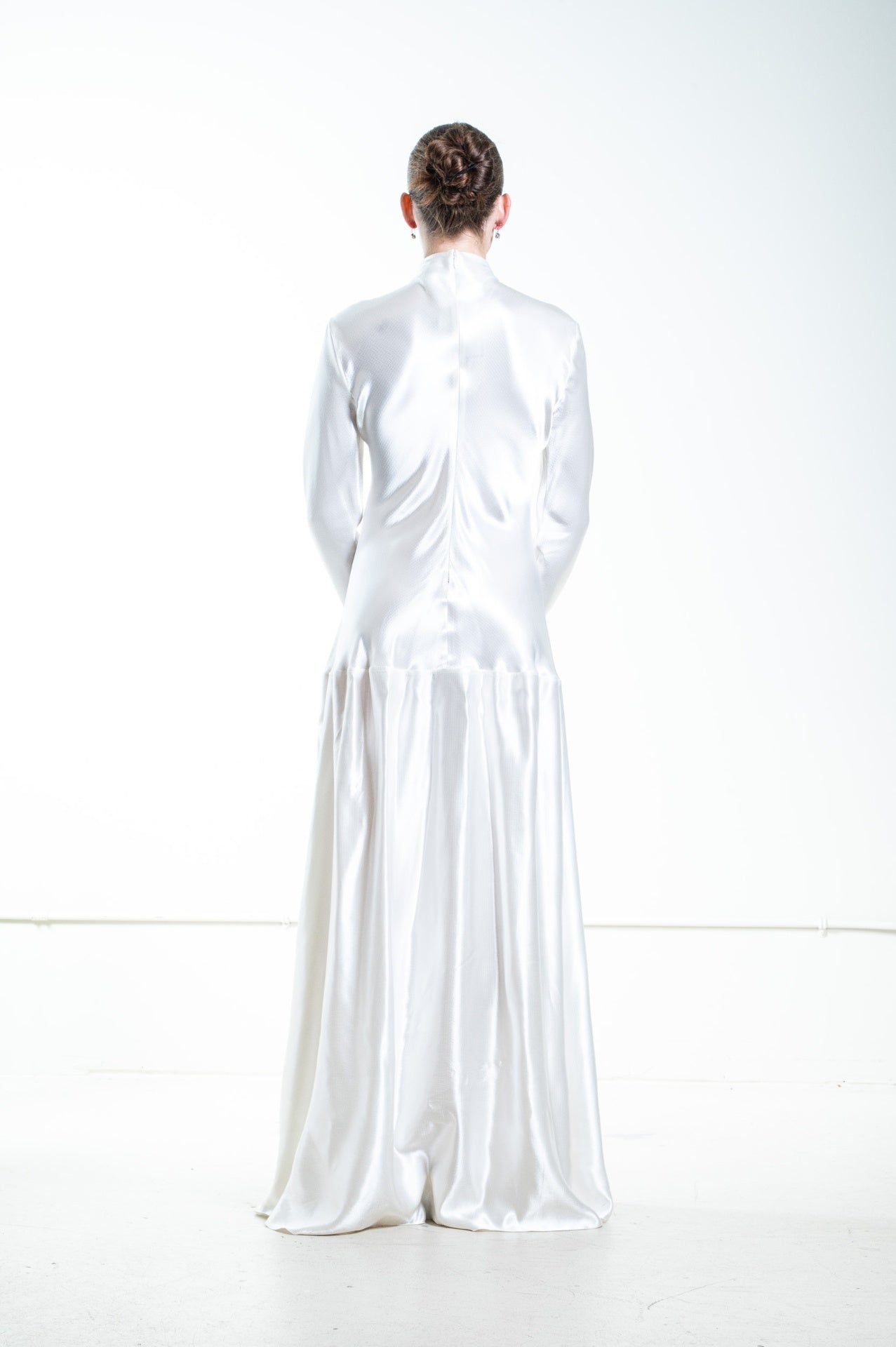 Ivory Mila Satin Maxi Dress