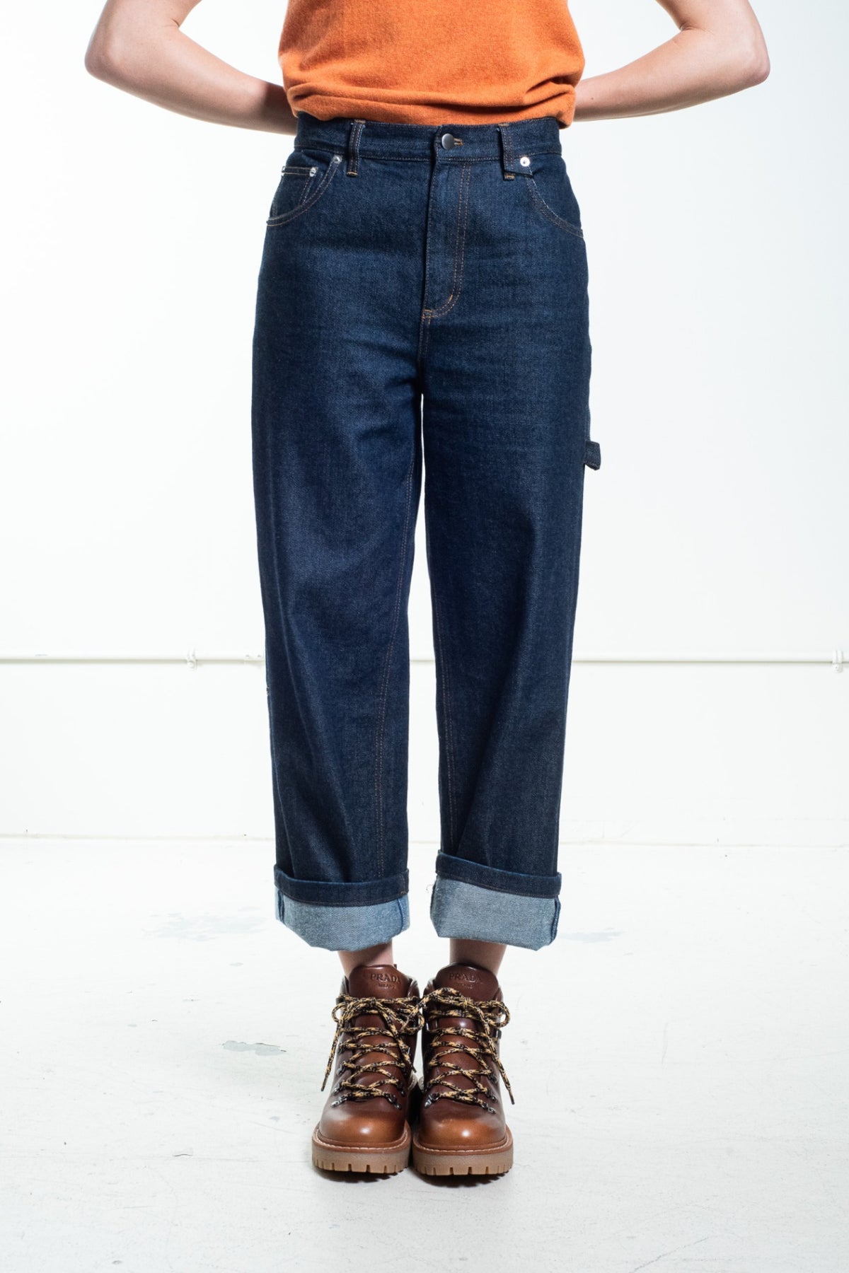 Dark Blue Wide Leg Jeans