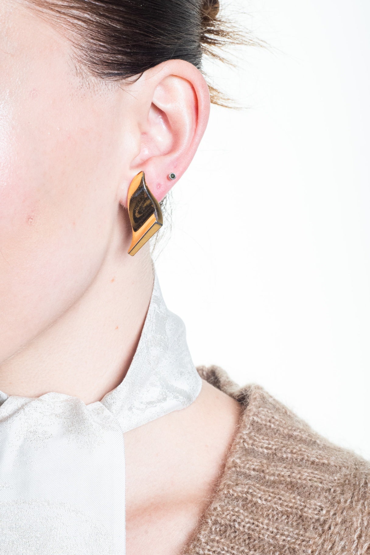 Gold Vintage Clip-On Earrings