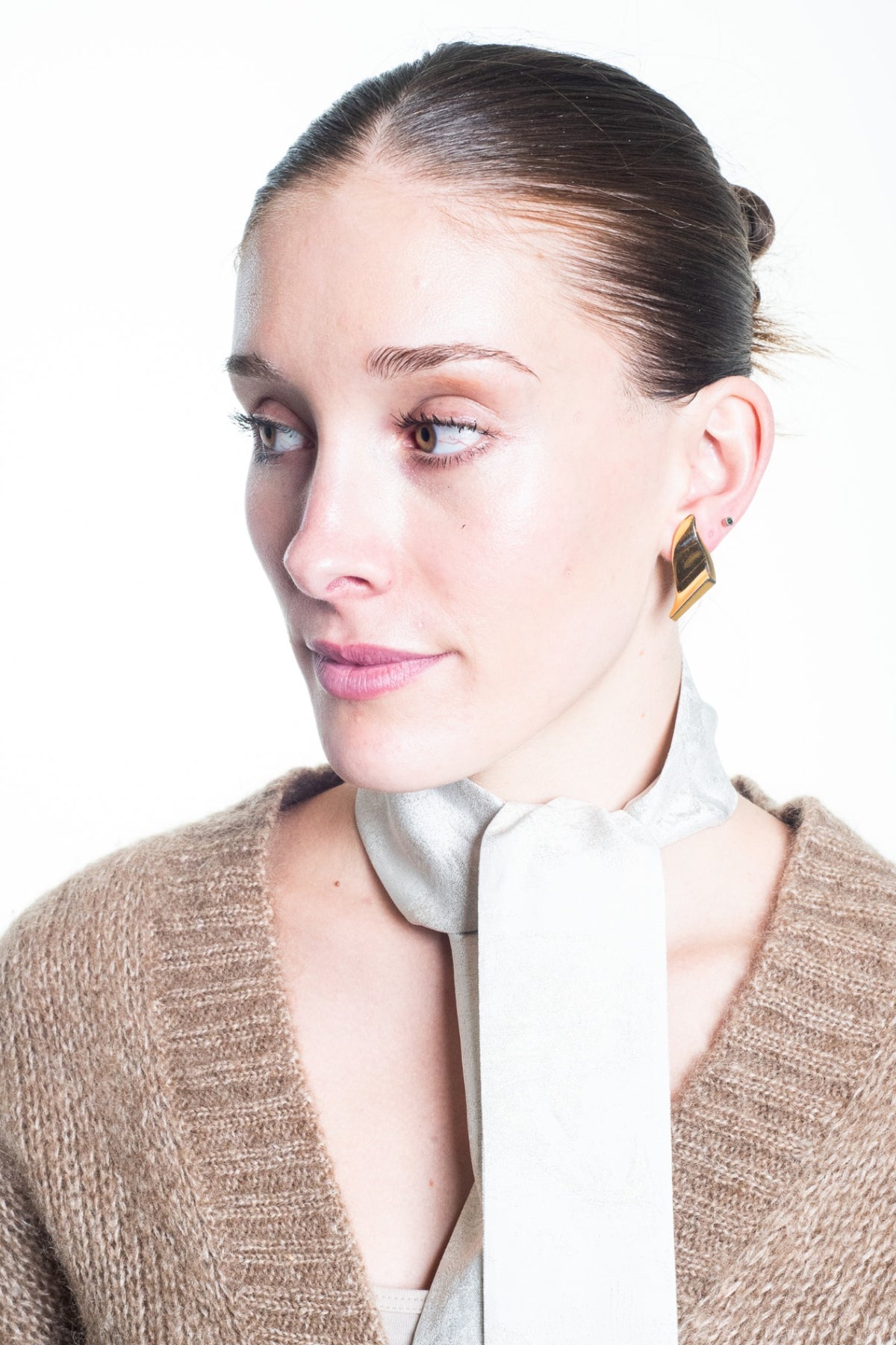 Gold Vintage Clip-On Earrings