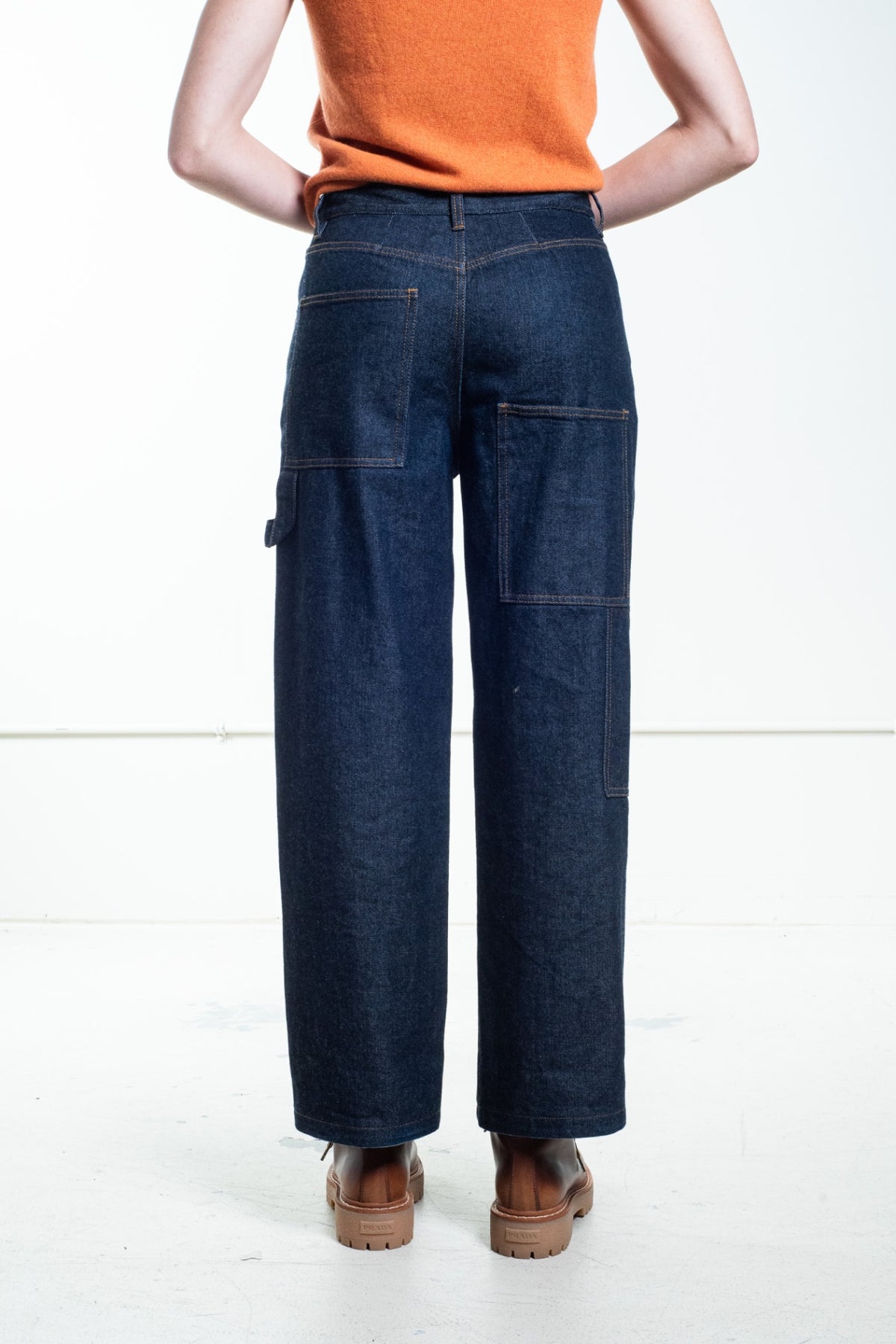 Dark Blue Wide Leg Jeans