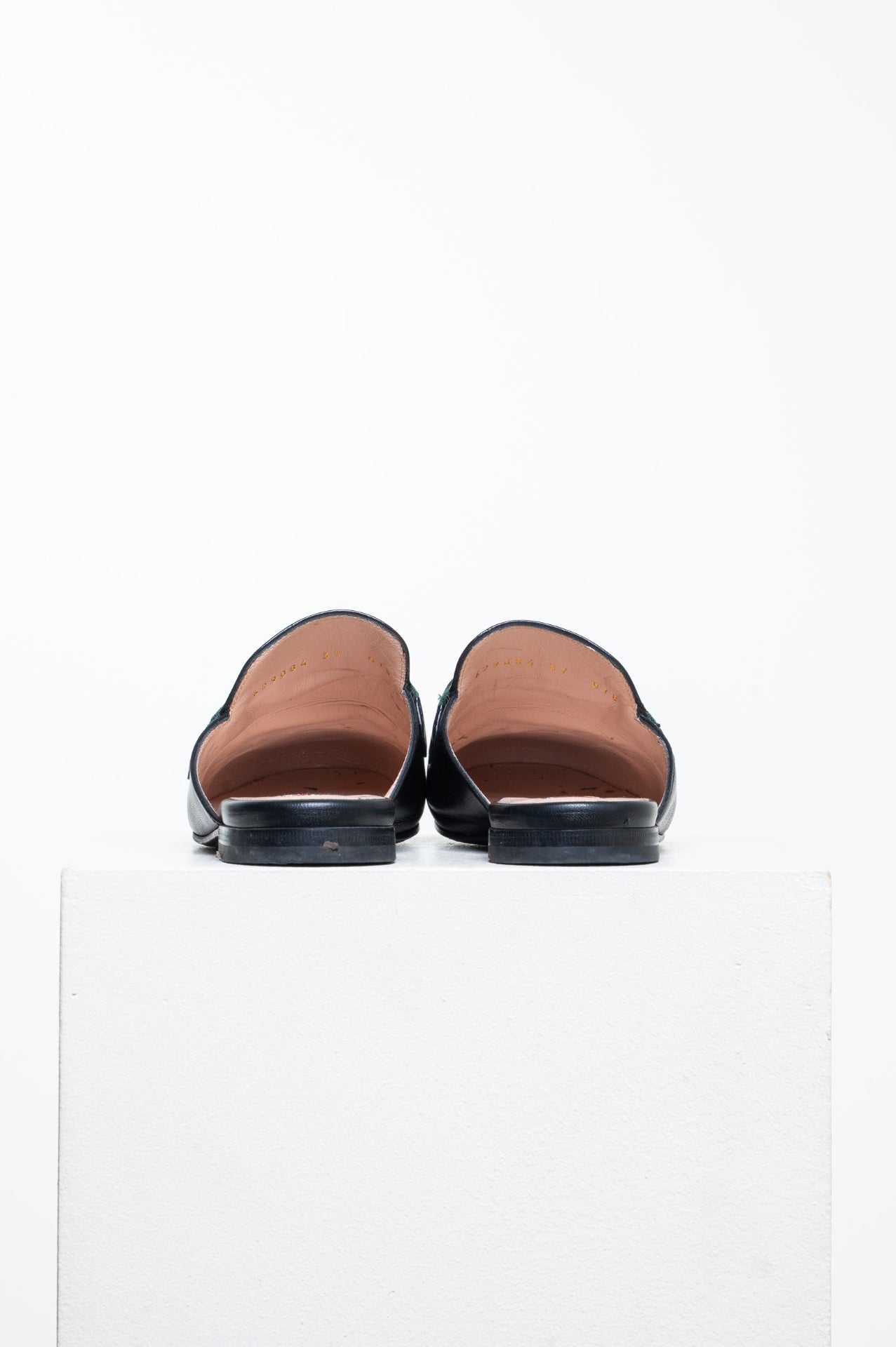 Black w/ Red & Green Detail Princetown Mule