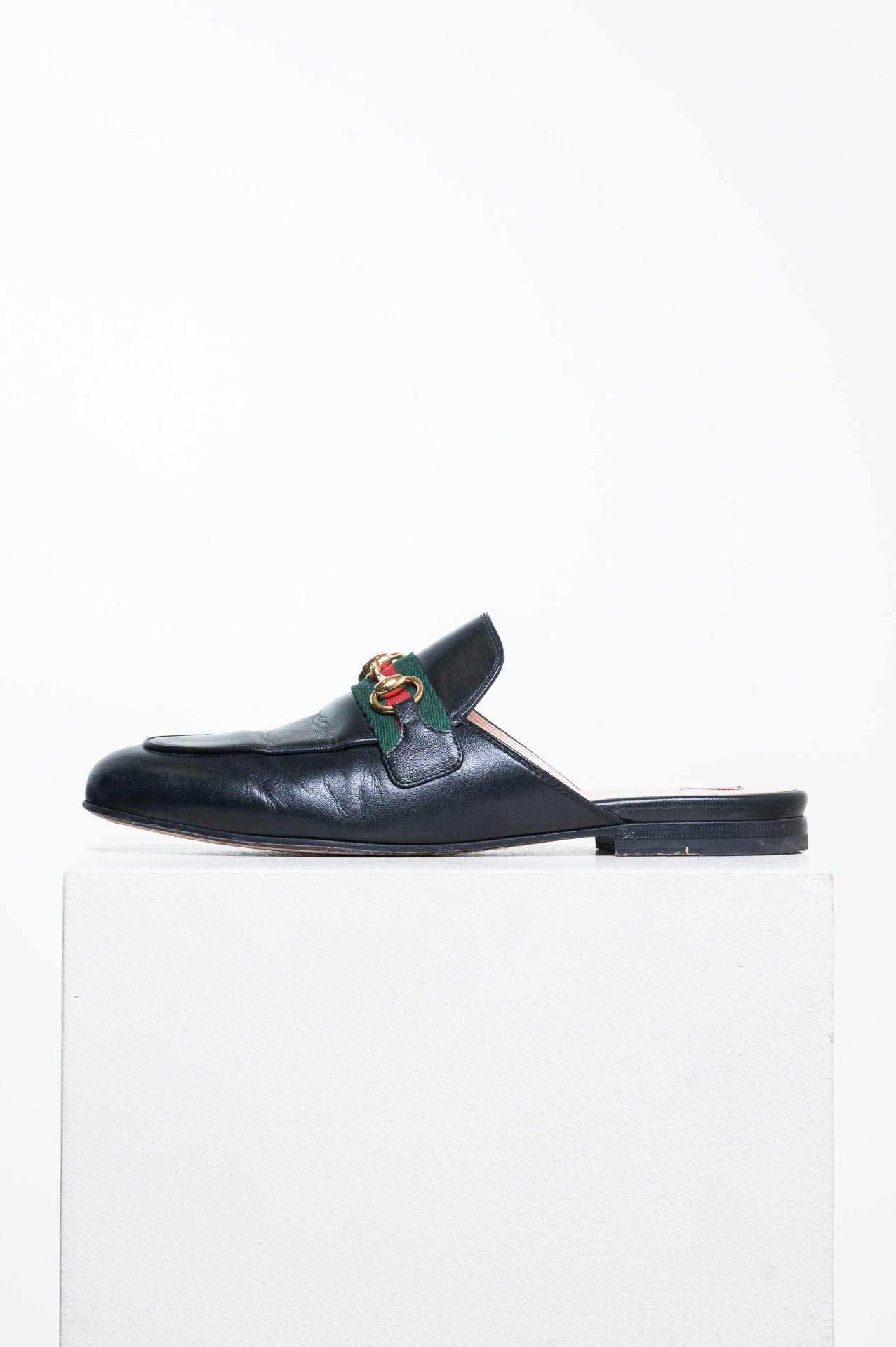 Black w/ Red & Green Detail Princetown Mule
