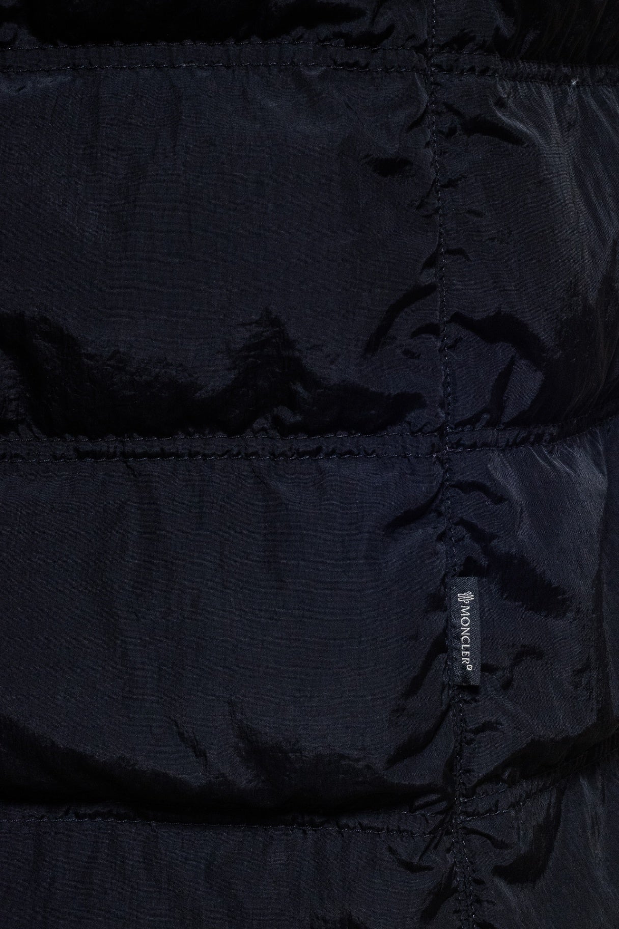 Black Long Quilted Down Coat