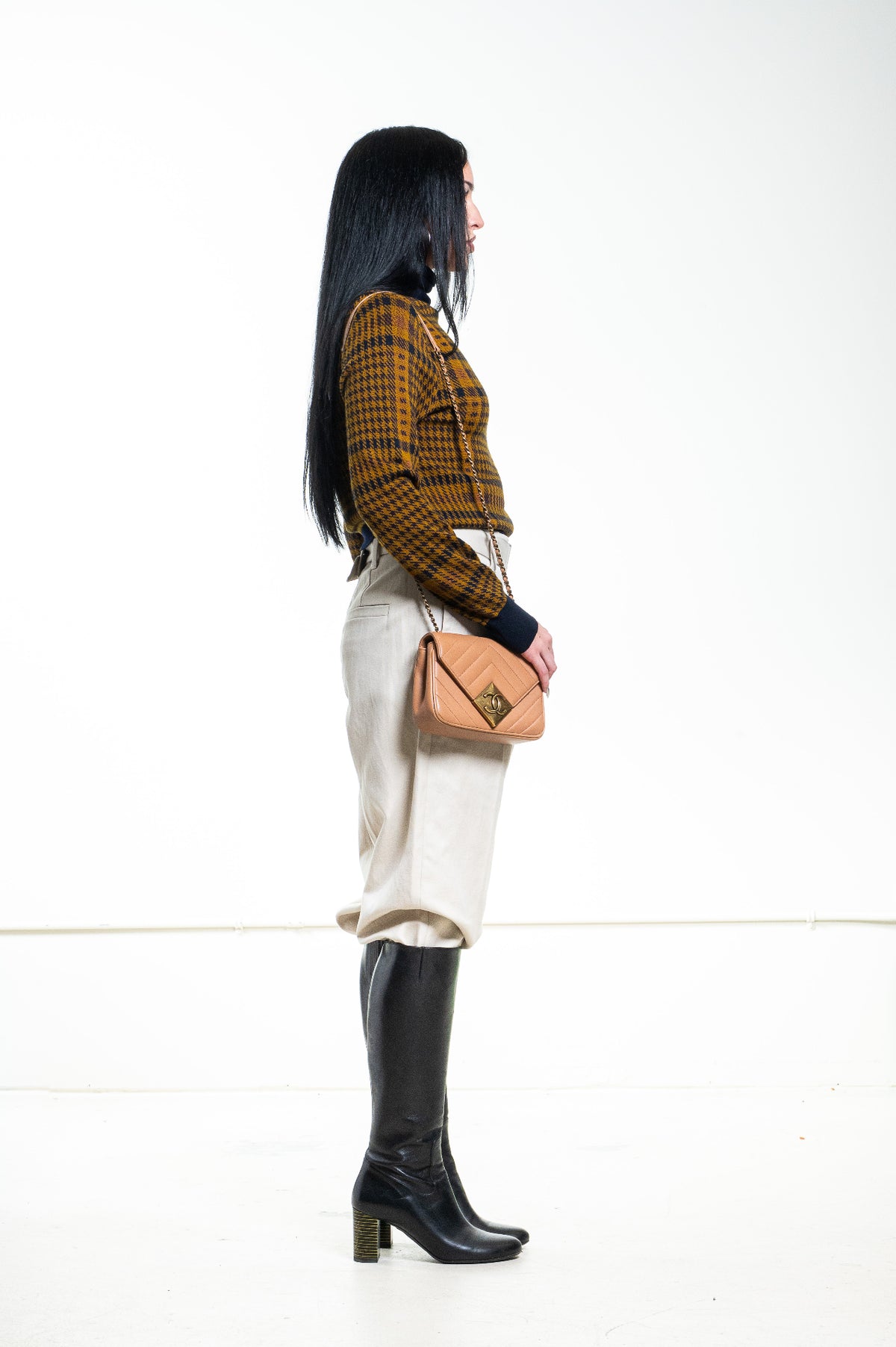 Mustard/yellow Plaid Sweater