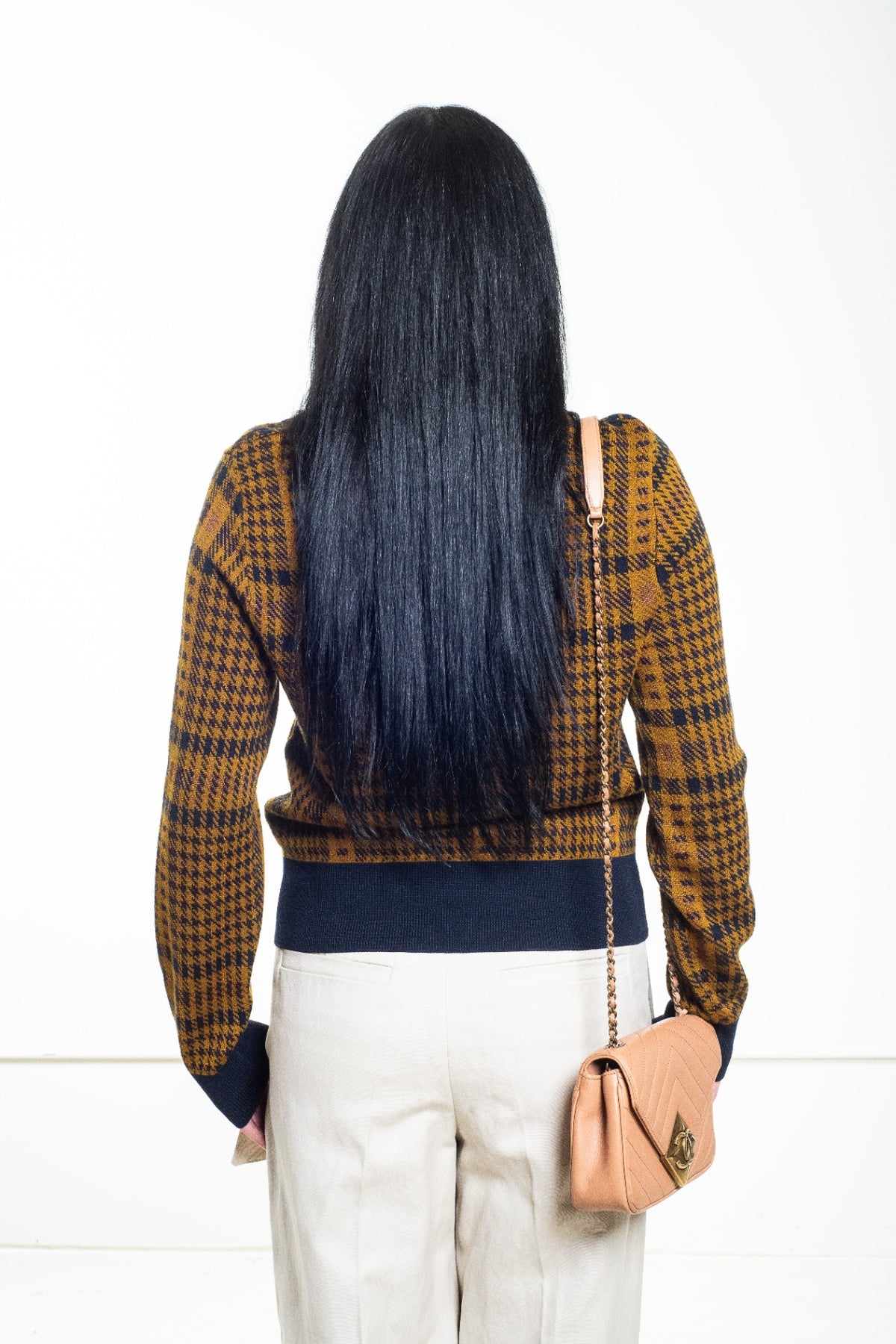 Mustard/yellow Plaid Sweater