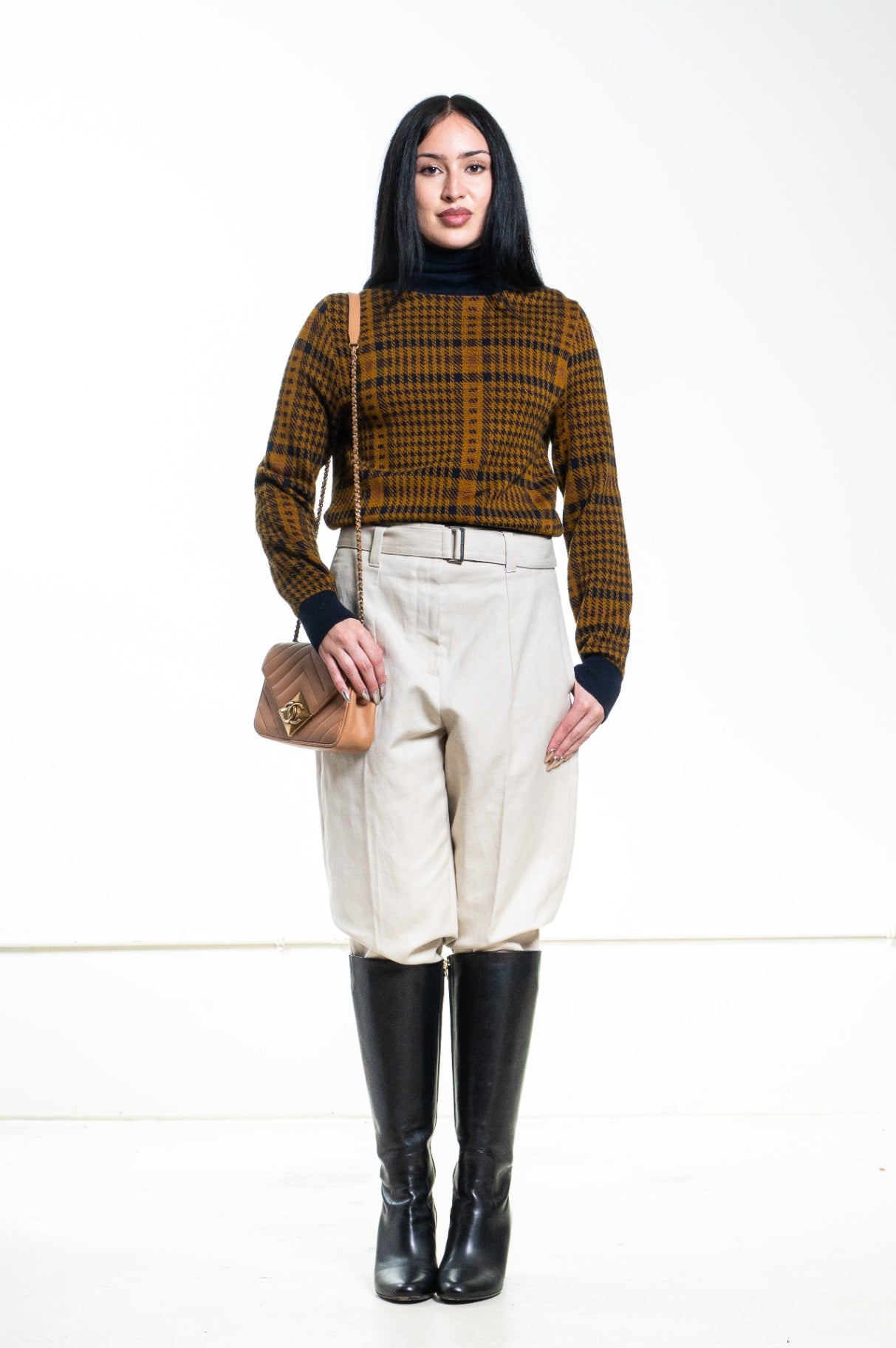Mustard/yellow Plaid Sweater