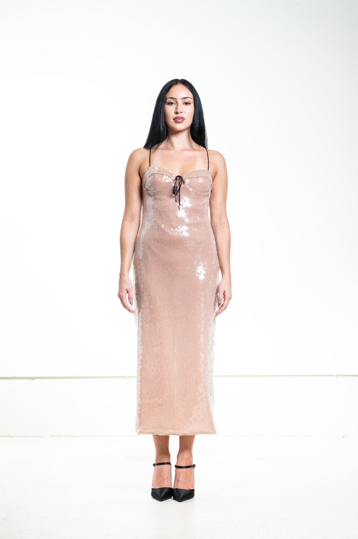 Nude Che Midi Dress in Paillette
