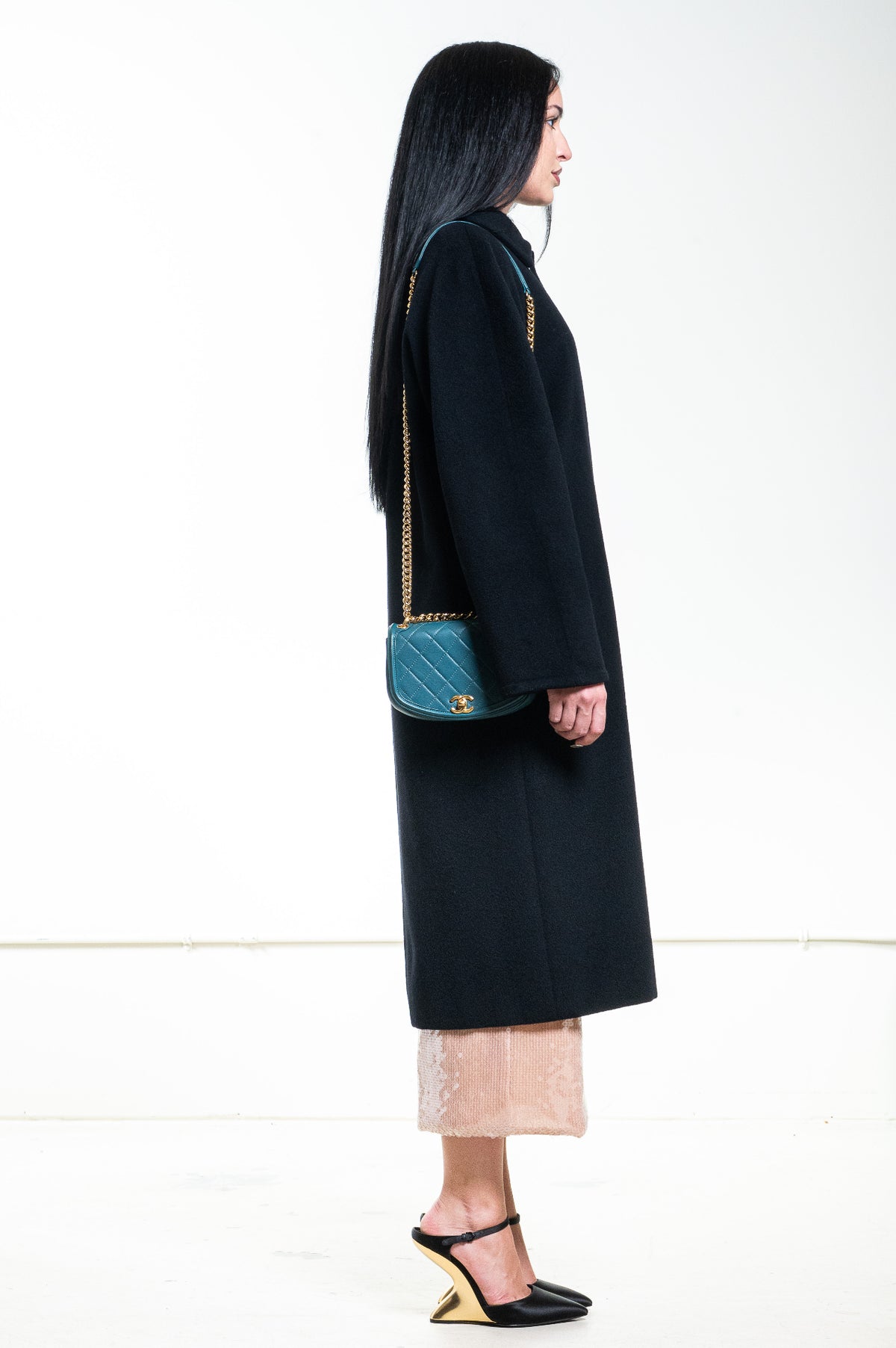 Black Oversized Wool Coat