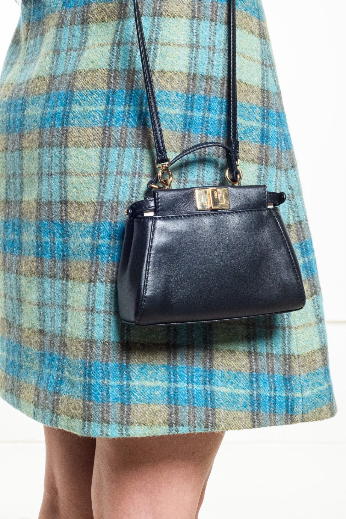 Black Micro Peekaboo Nappa/Borchie Gold Edition