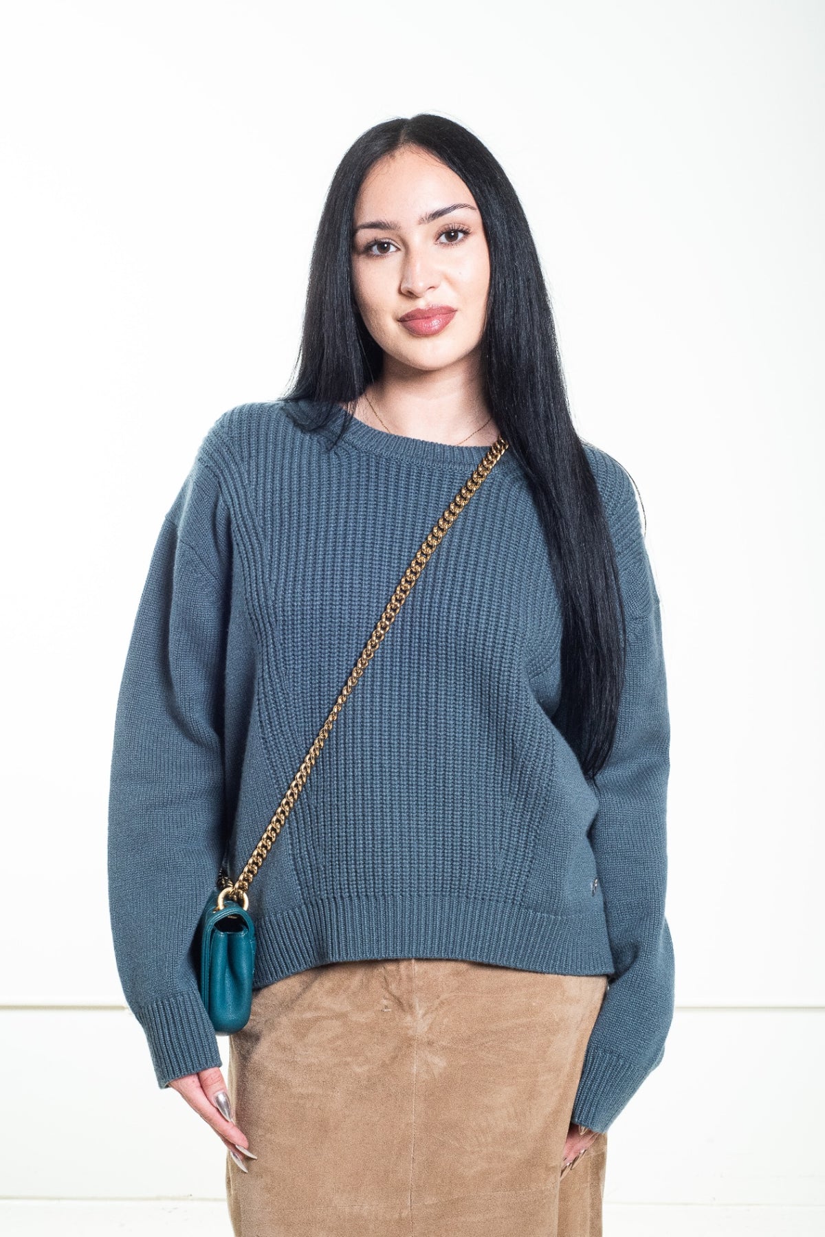 Camel Midi Skirt