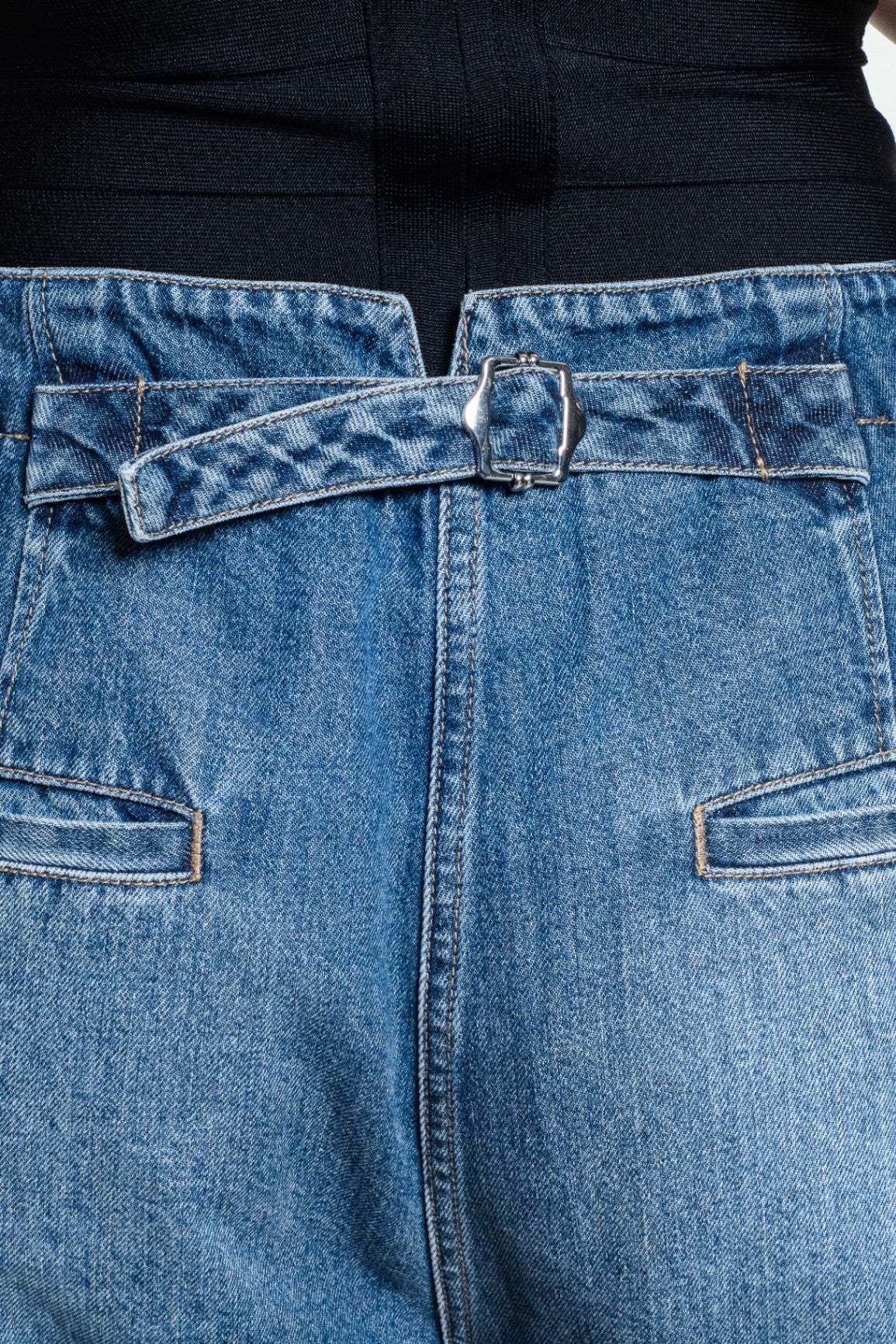 Blue High Waisted Wide Leg Jeans