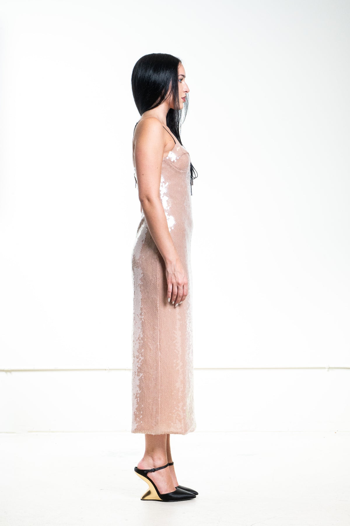 Nude Che Midi Dress in Paillette