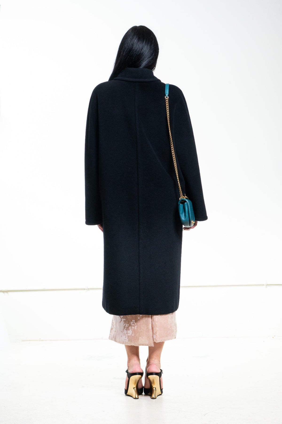 Black Oversized Wool Coat
