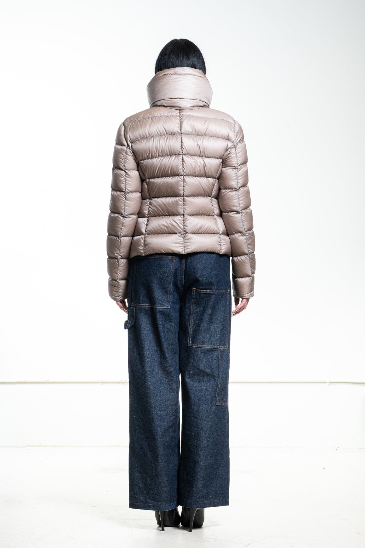 Beige Meille 2-Way Down-Filled Puffer Jacket