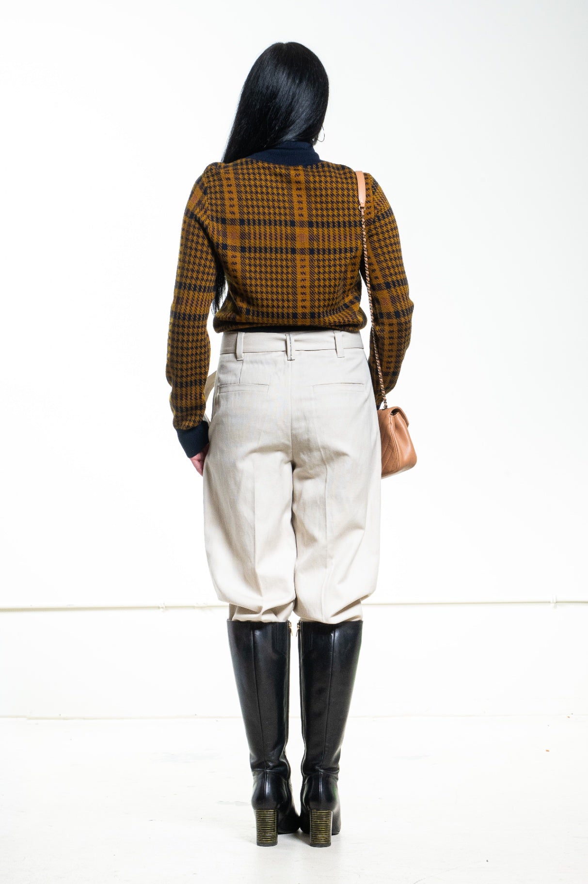 Mustard/yellow Plaid Sweater