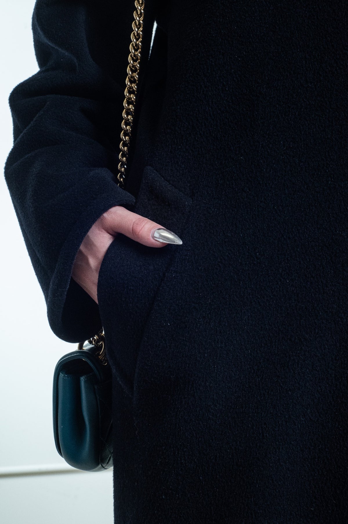 Black Oversized Wool Coat