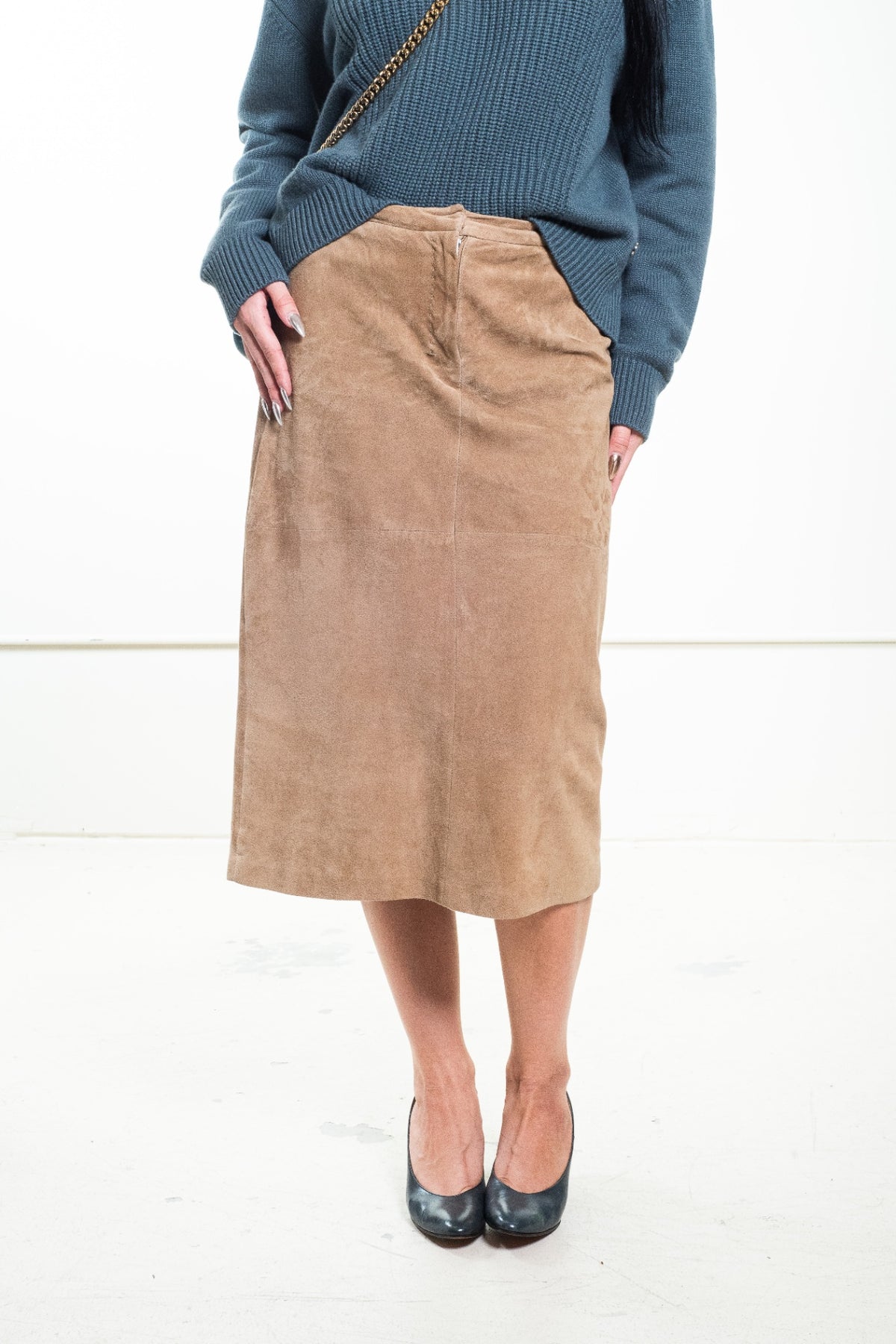 Camel Midi Skirt