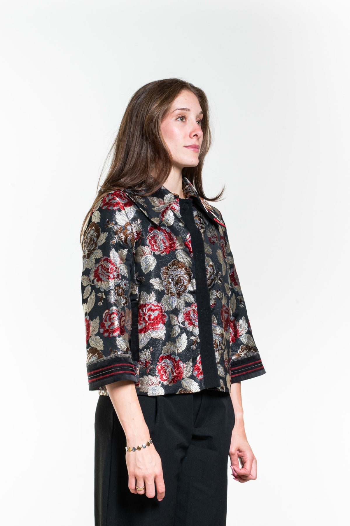 Floral Jacquard Jacket