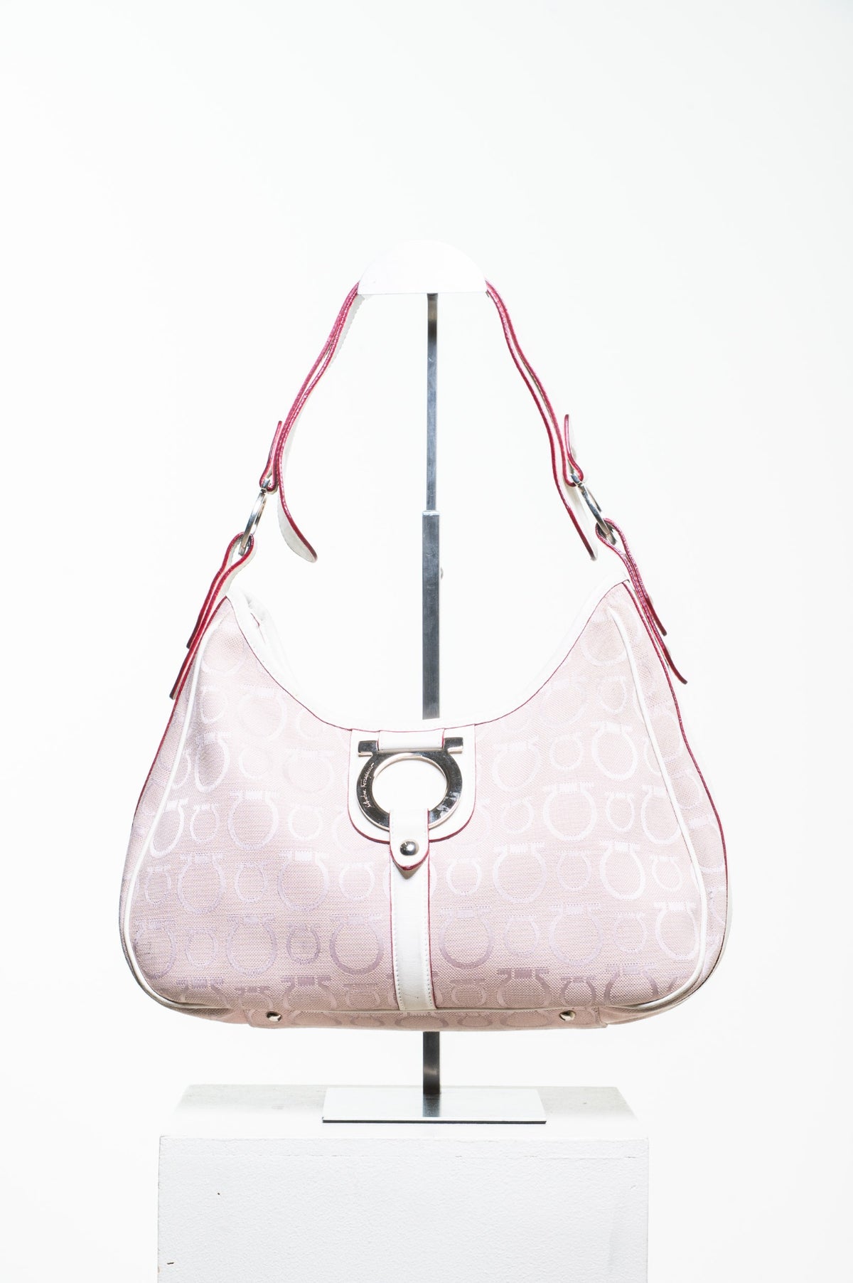 Pink Canvas Shoulder Bag