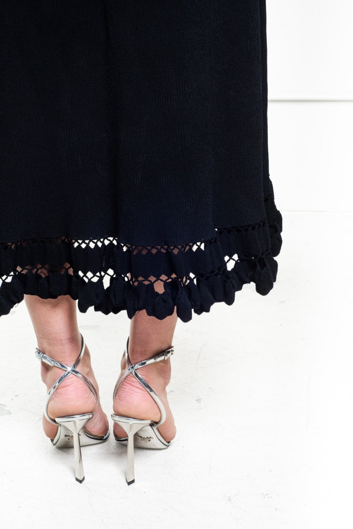 Black Rib Knit Fiora Dress