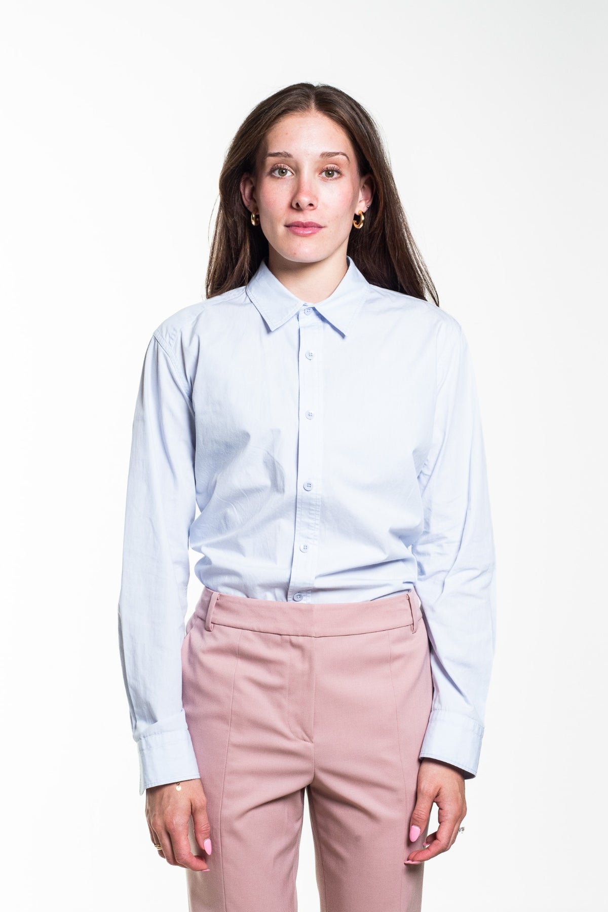 Blue Plaid Long Sleeve Button Up Shirt