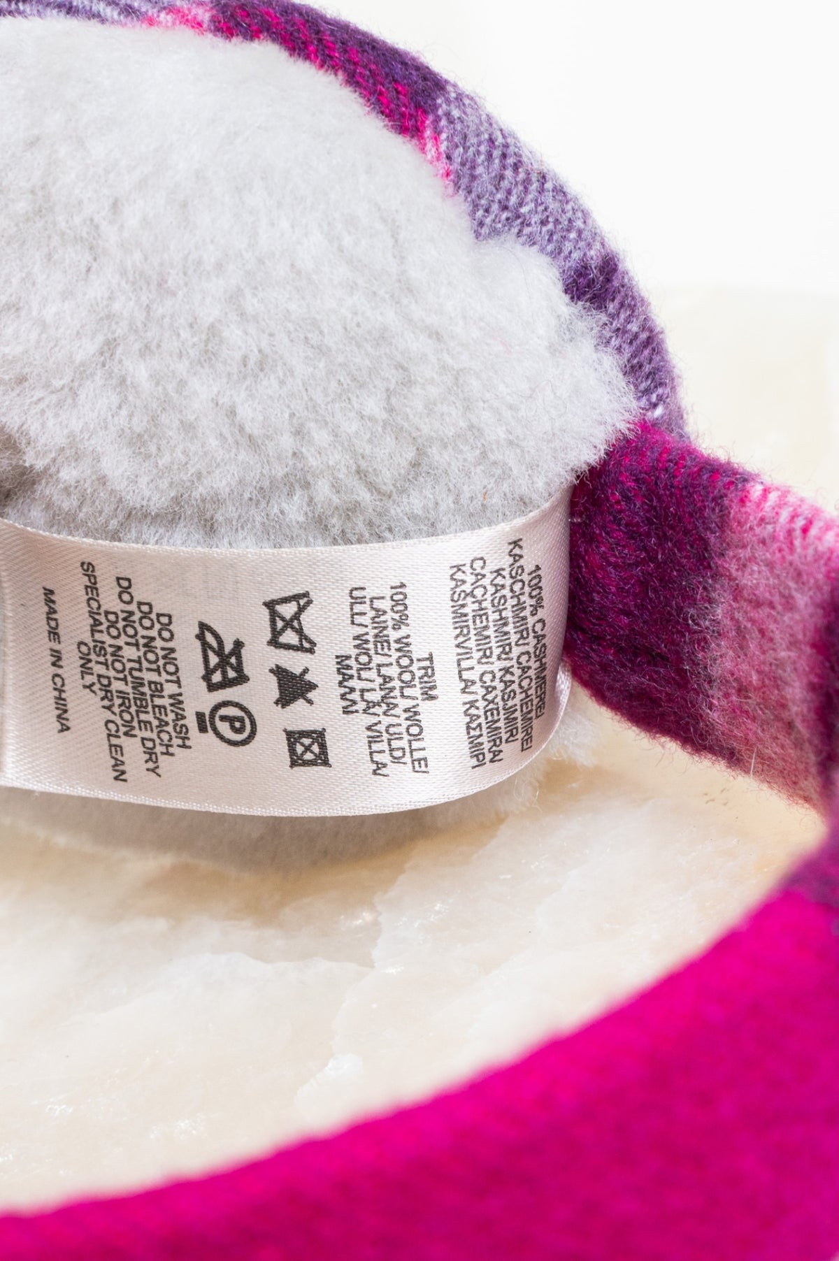Pink/Purple Check Earmuffs