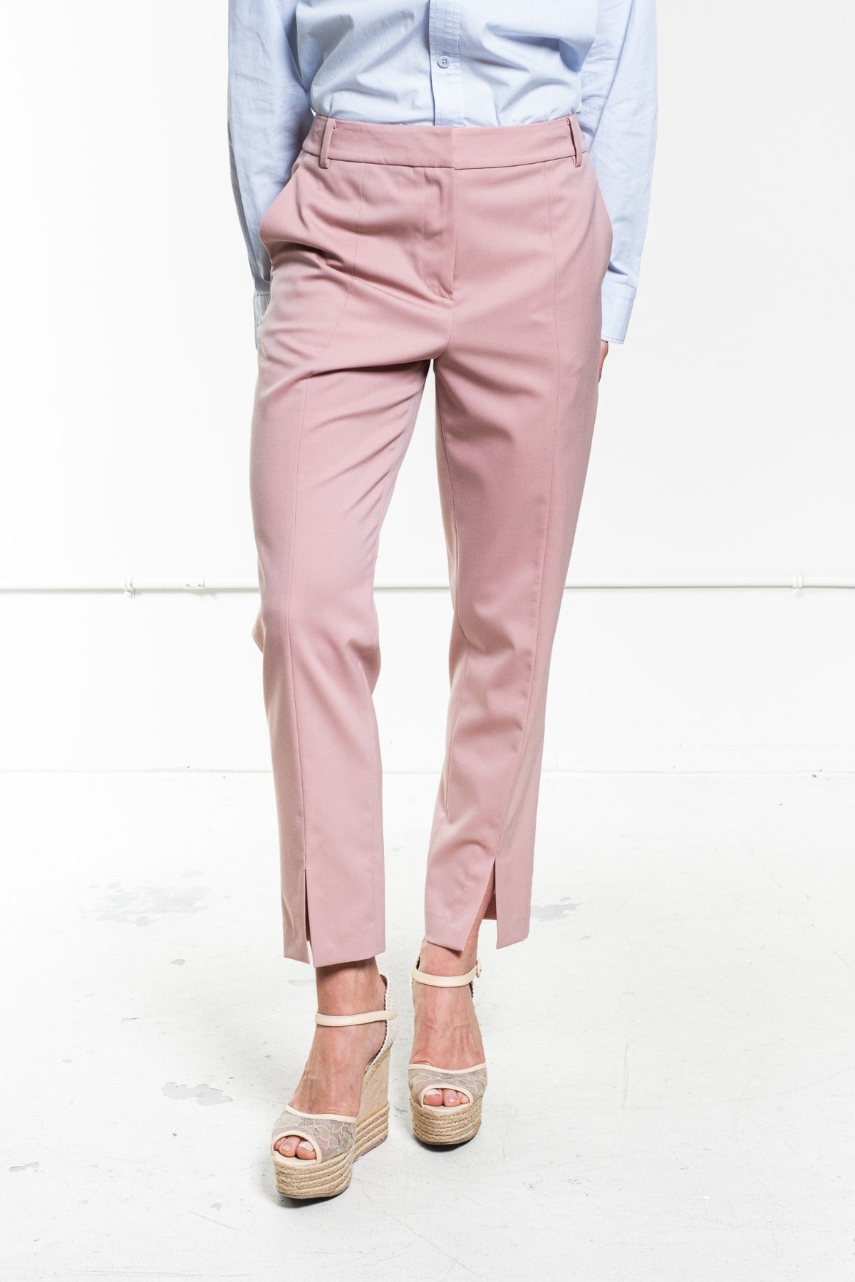Pink Cassius Suiting Slim Pant