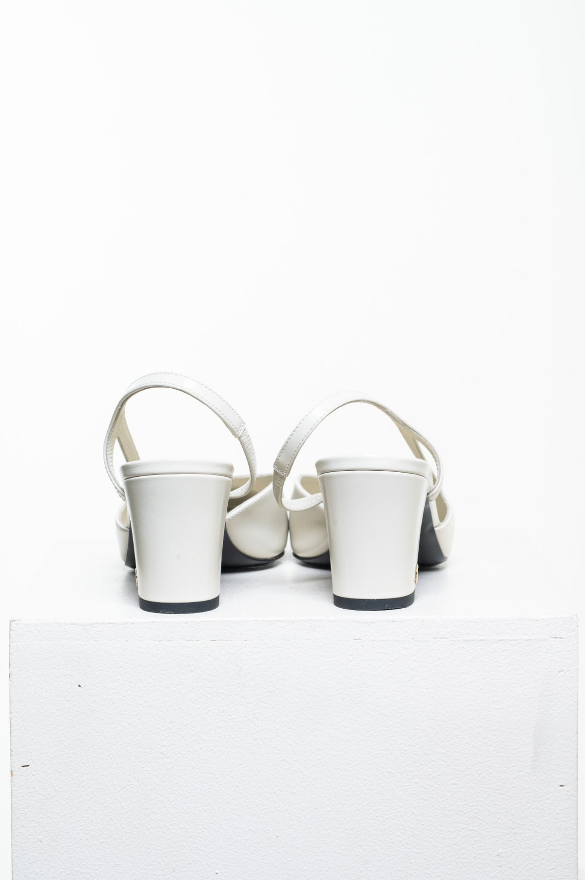 Black & White Slingback Low Heel