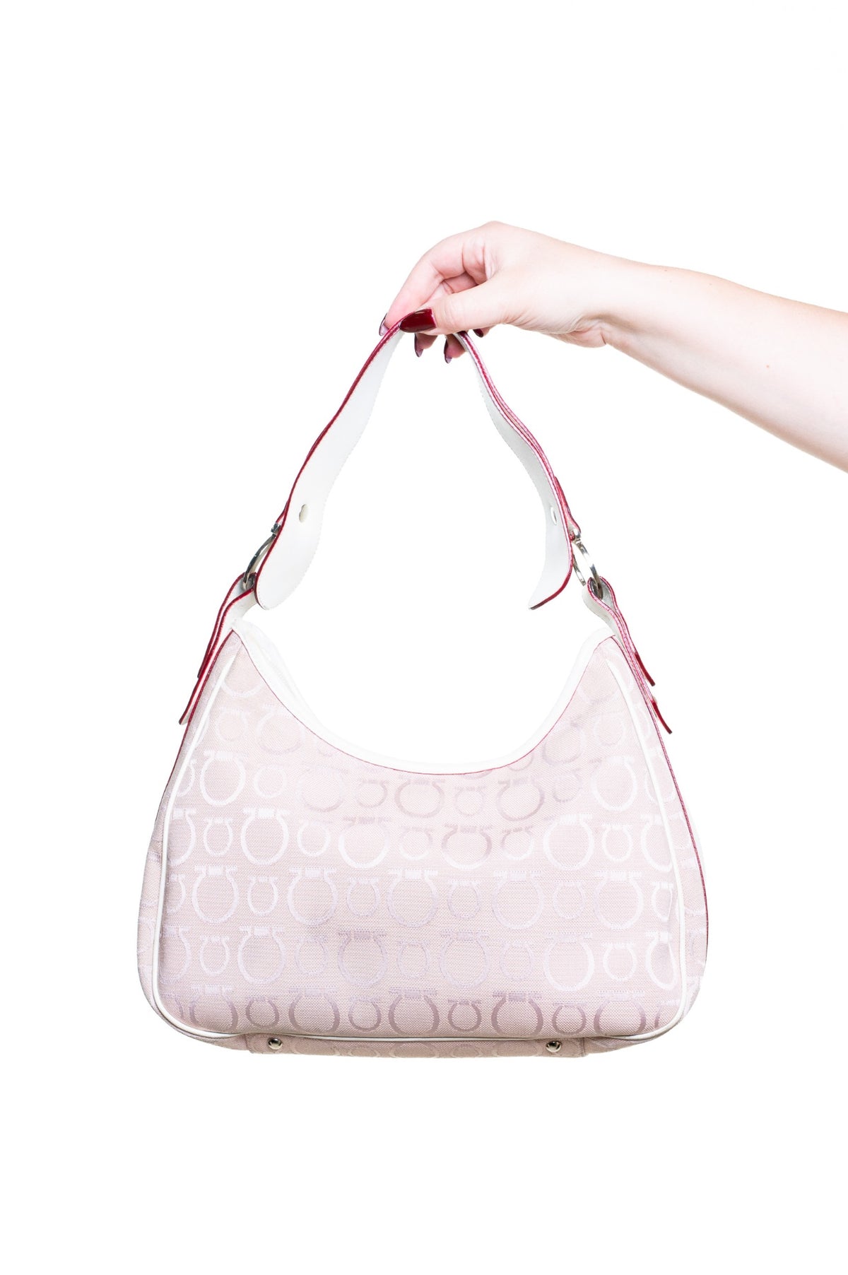Pink Canvas Shoulder Bag