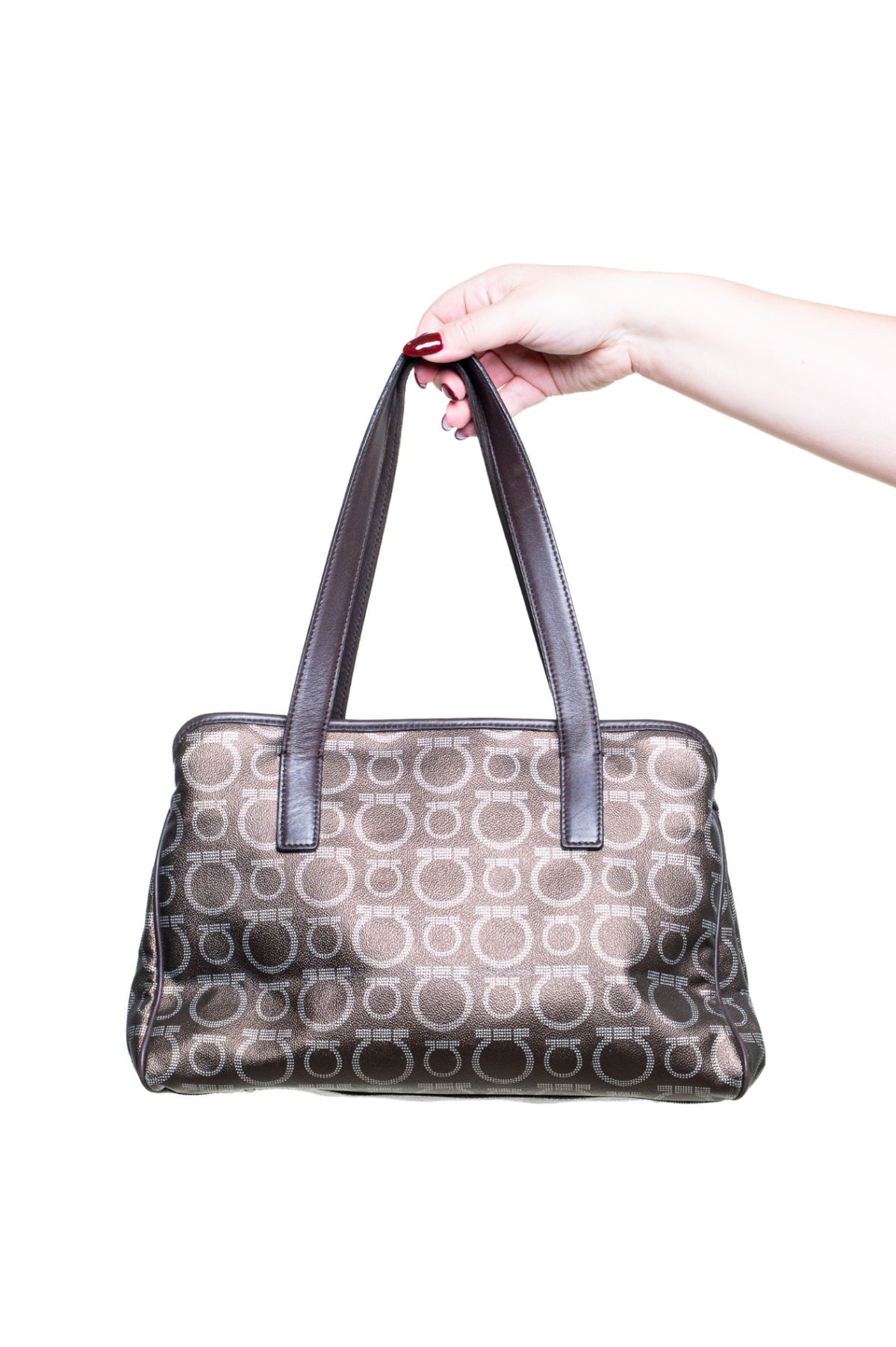 Brown Gancini Shoulder Bag