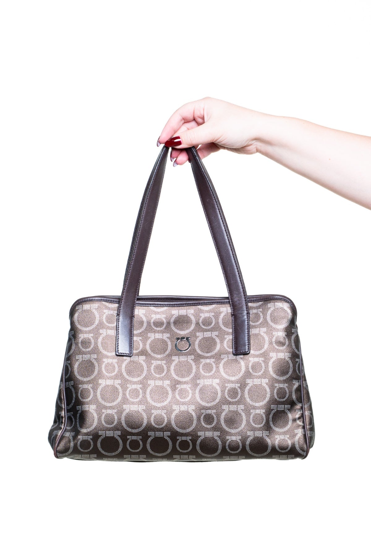 Brown Gancini Shoulder Bag