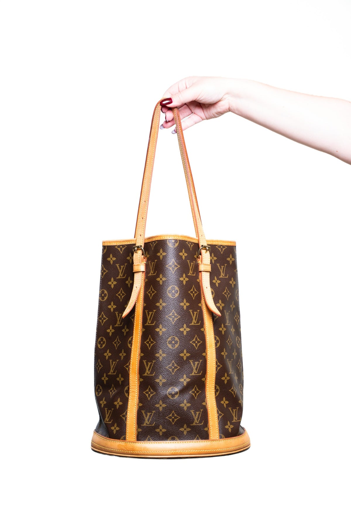 Brown Monogram Bucket Bag GM